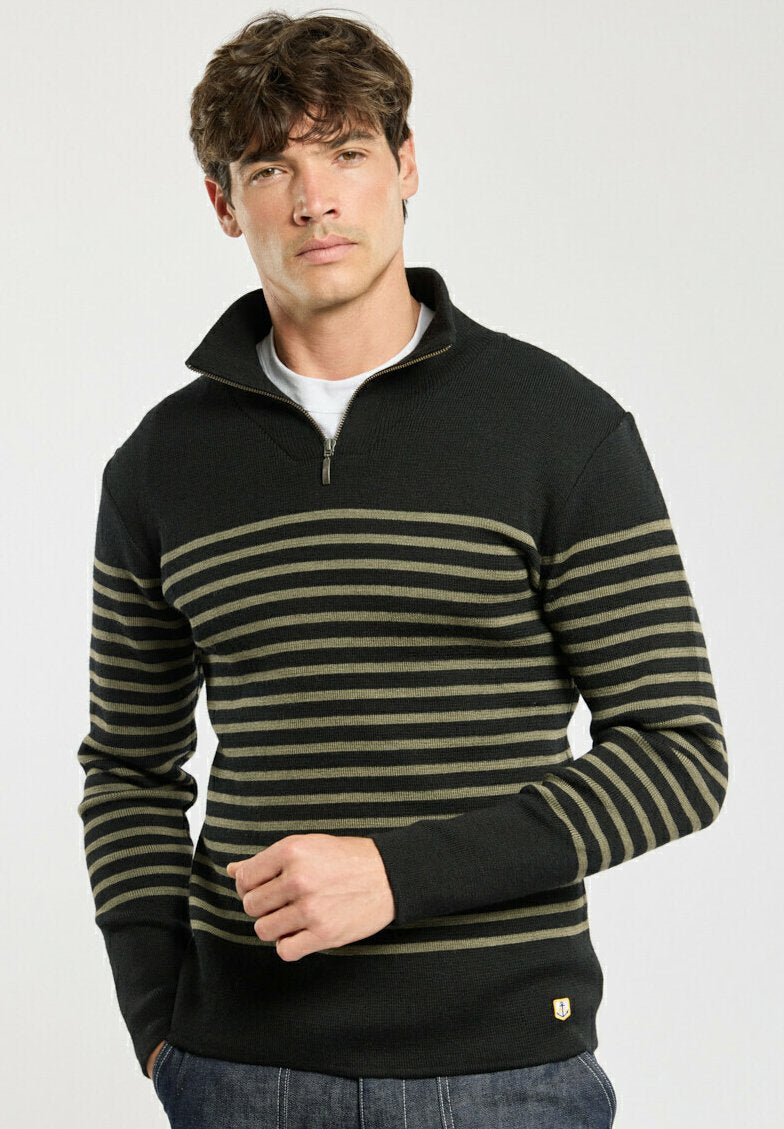 Armor luxHERITAGE STRIPED PULLOVER - Strickpullover