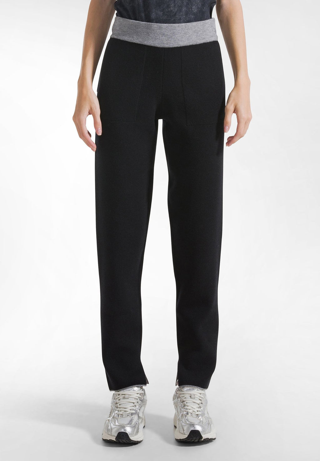 DehaSTRAIGHT BI-COLOUR TROUSERS - TROUSERS - Jogginghose