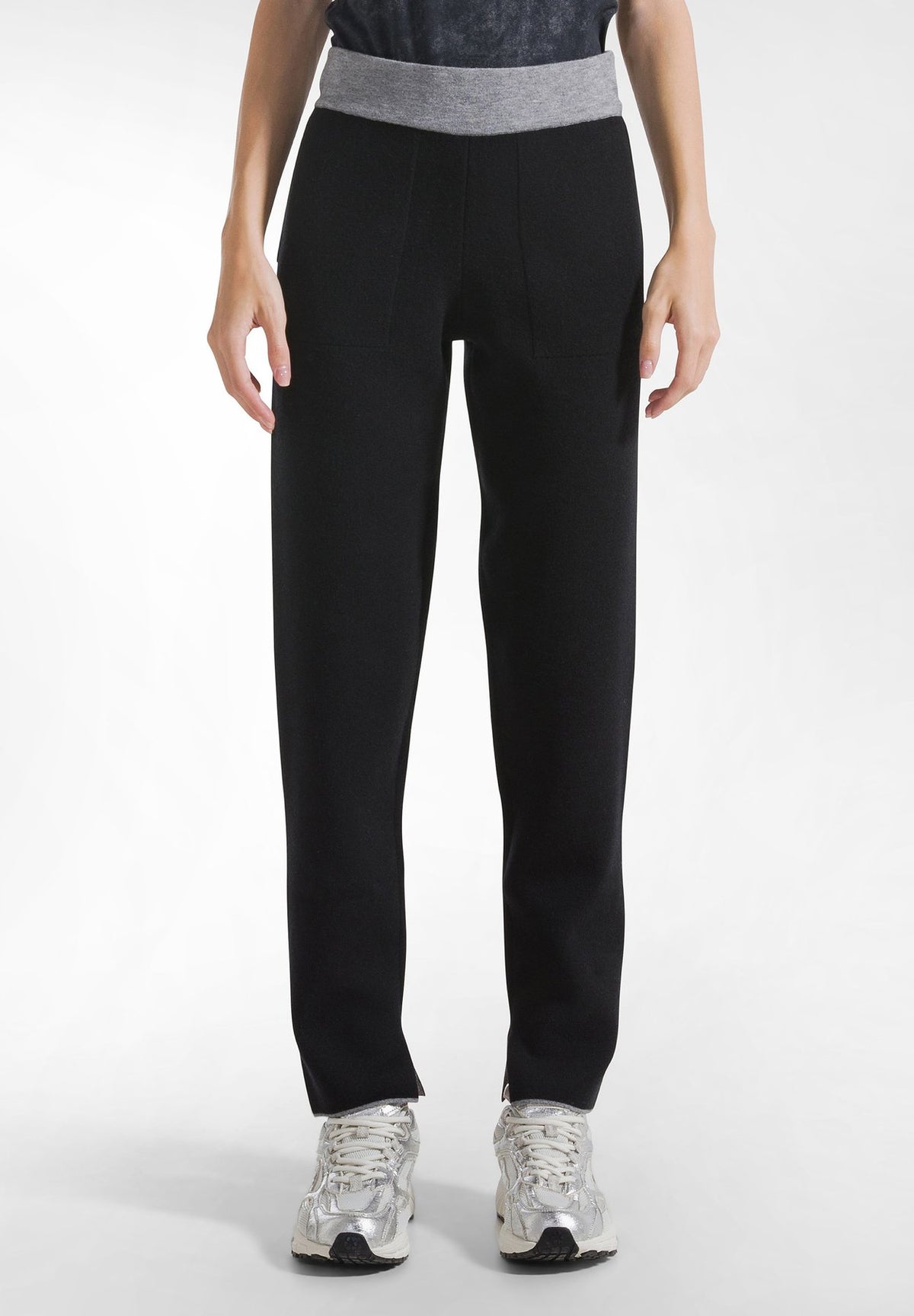 DehaSTRAIGHT BI-COLOUR TROUSERS - TROUSERS - Jogginghose