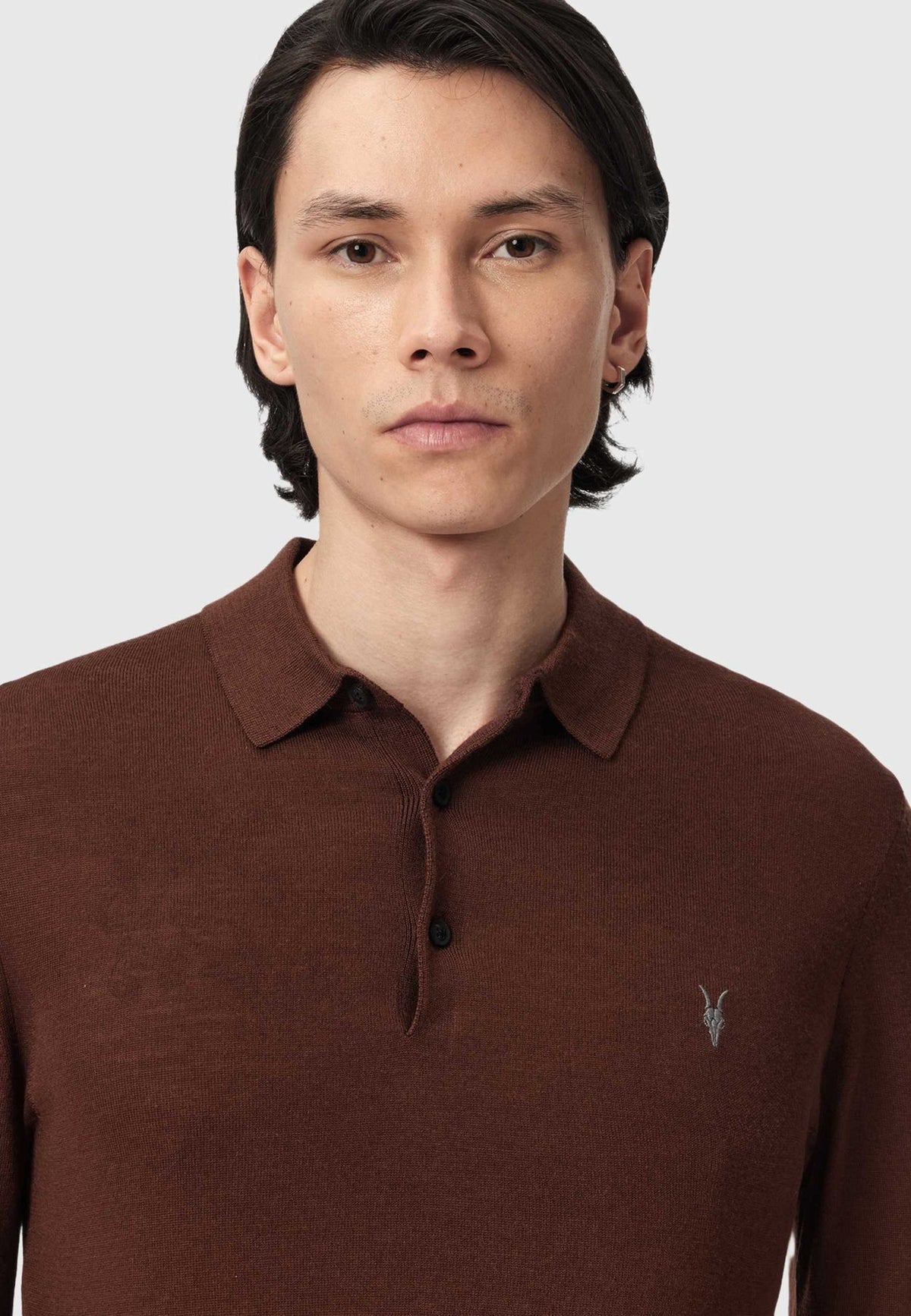 AllSaintsMODE MERINO LS POLO - Strickpullover