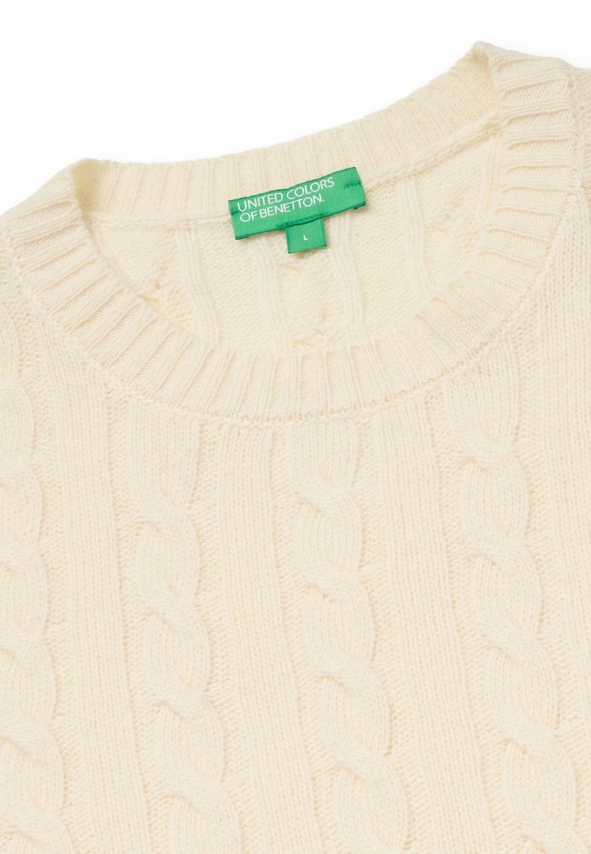 United Colors of BenettonLONG SLEEVE CREW NECK SWEATER, CLASSIC CABLE-RIB STITCHES, REGULAR FIT... - Strickpullover