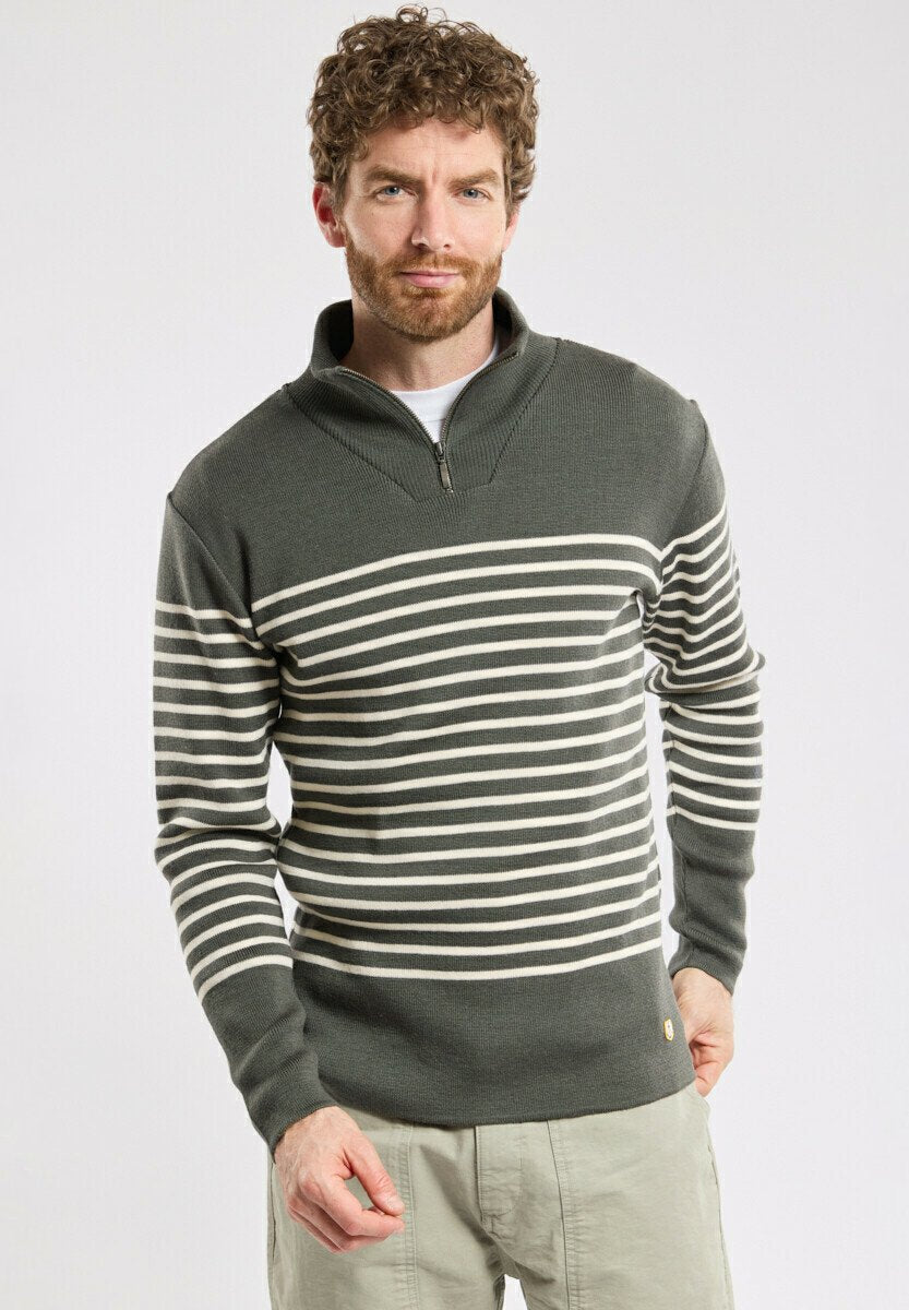 Armor luxHERITAGE STRIPED PULLOVER - Strickpullover