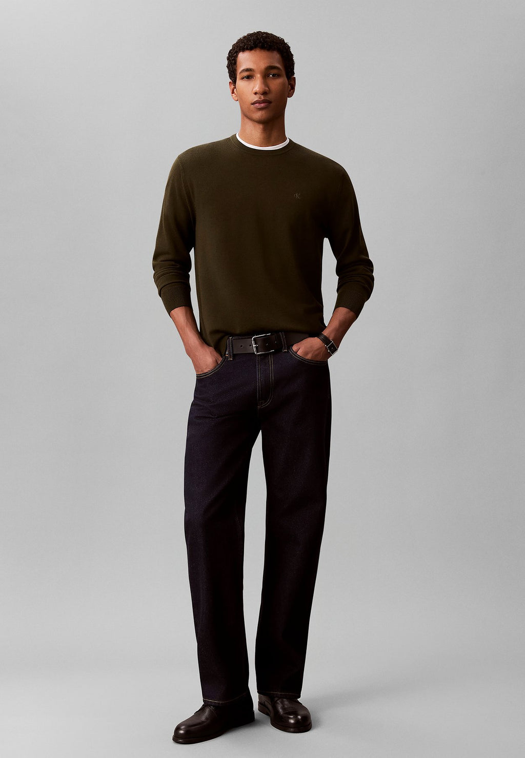Calvin KleinMERINO WOOL CLASSIC JUMPER - Strickpullover