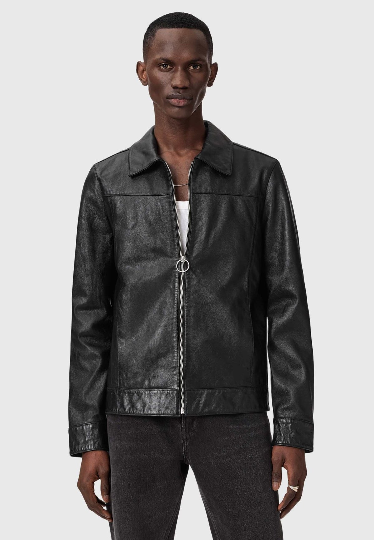 AllSaintsALKAN JACKET - Lederjacke