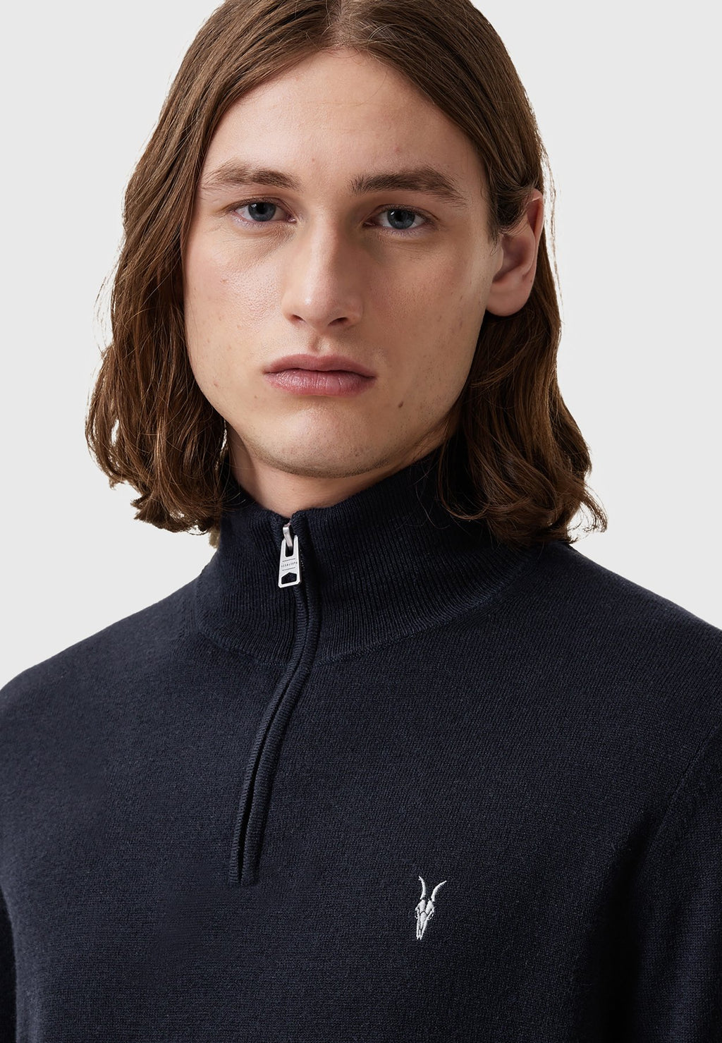 AllSaintsKILBURN ZIP FUNNEL - Strickpullover