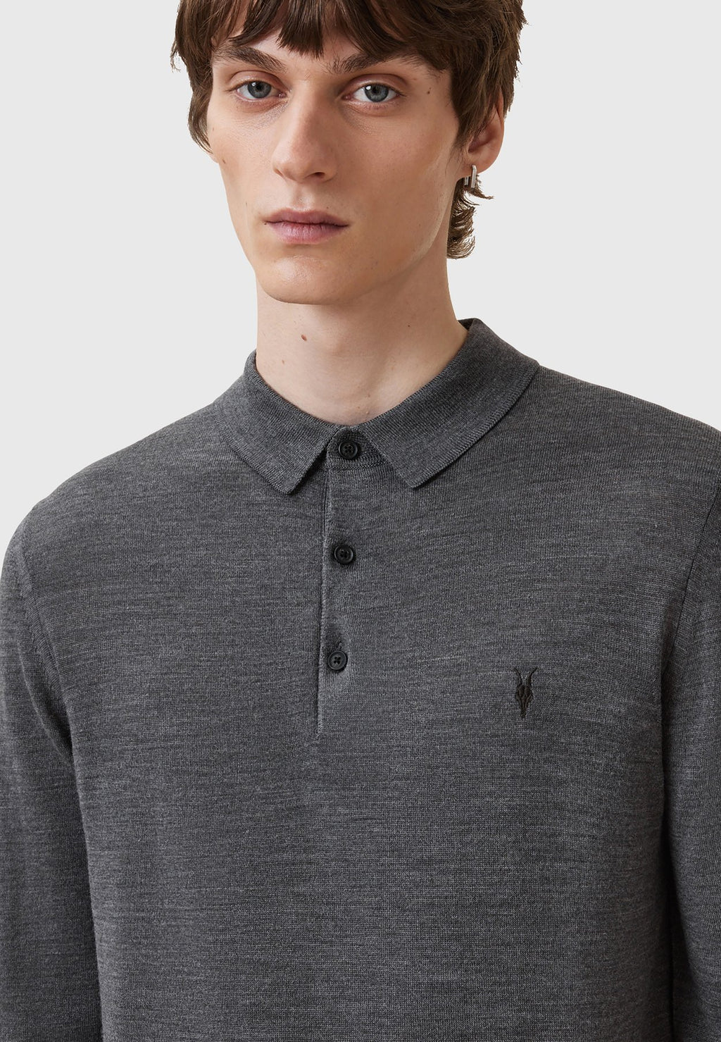 AllSaintsMODE MERINO LS POLO - Strickpullover