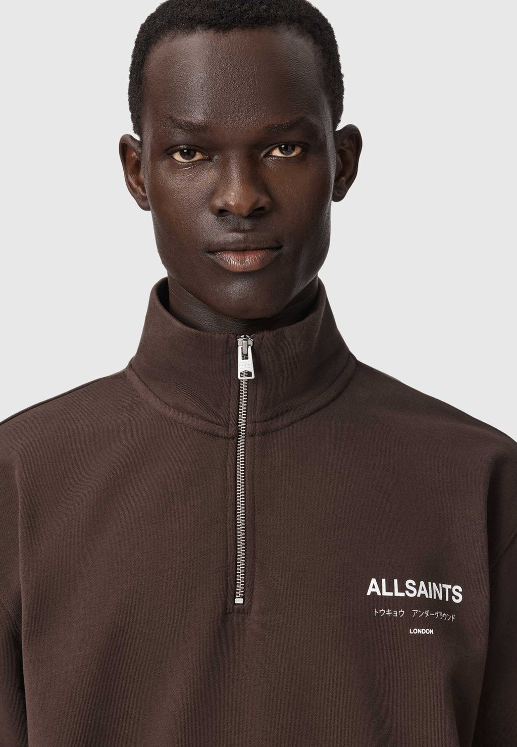 AllSaintsUNDERGROUND HALF ZIP - Sweatshirt