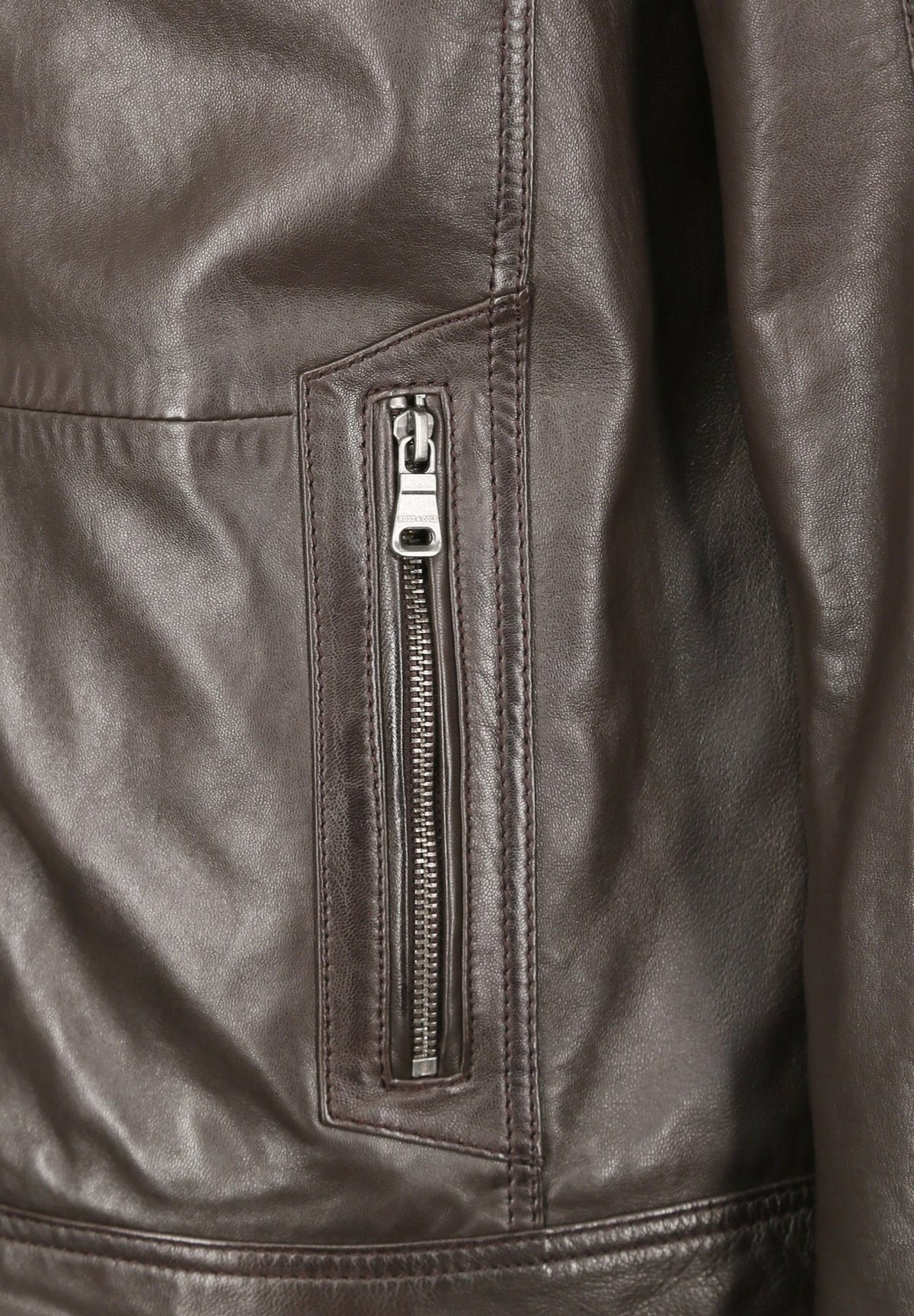 JCCMIT DOPPELTEM KRAGEN - Lederjacke