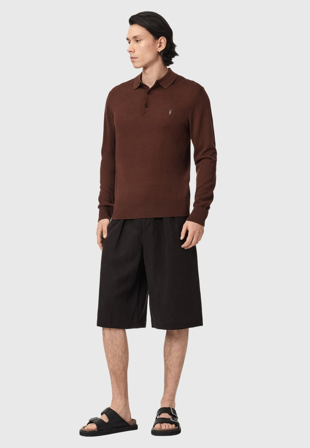 AllSaintsMODE MERINO LS POLO - Strickpullover
