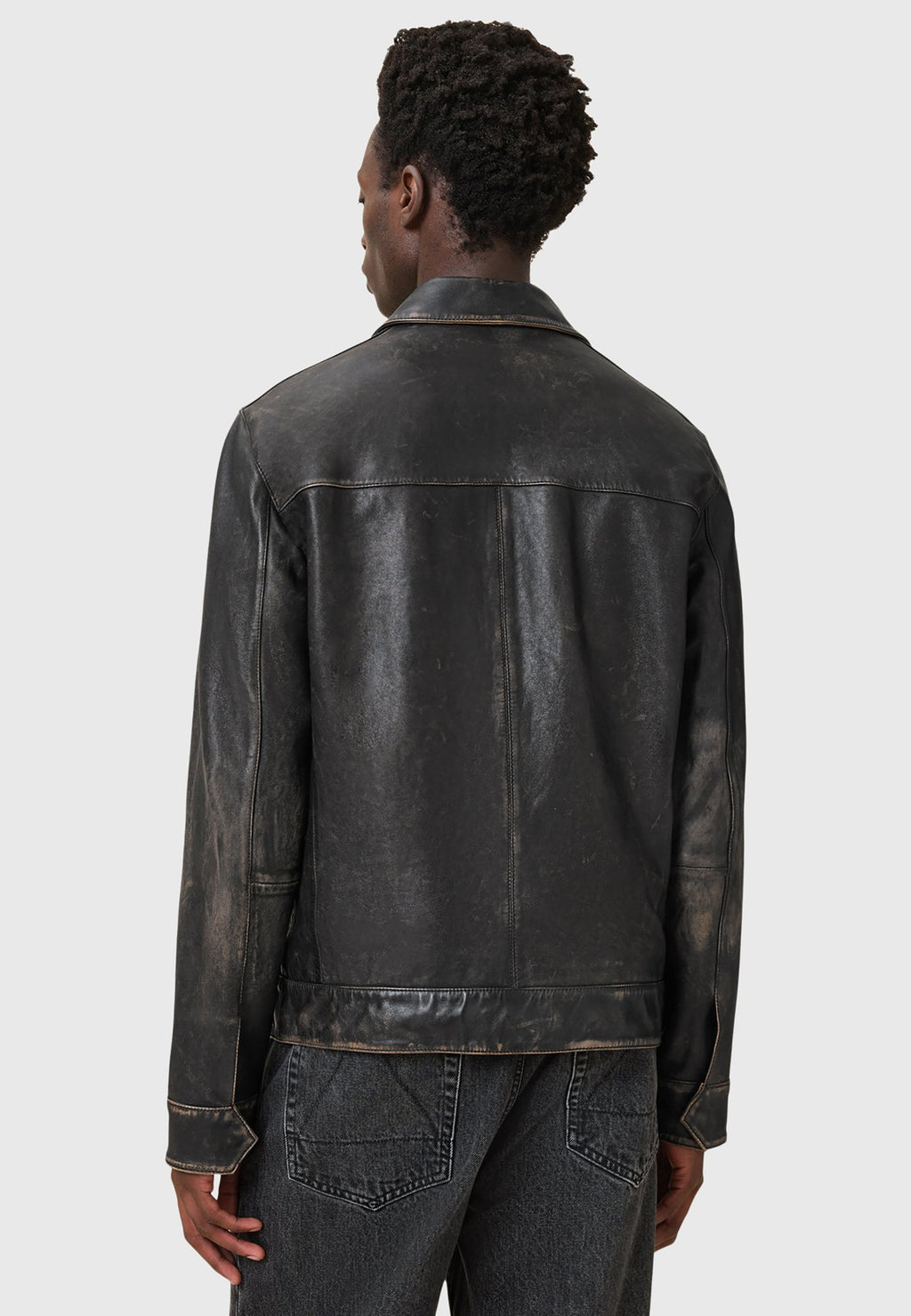 AllSaintsALKAN JACKET - Lederjacke