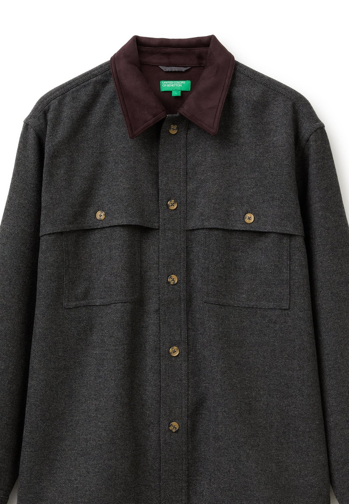 United Colors of BenettonFLANNEL SHIRT WITH BUTTONED CHEST POCKETS.. - Hemd