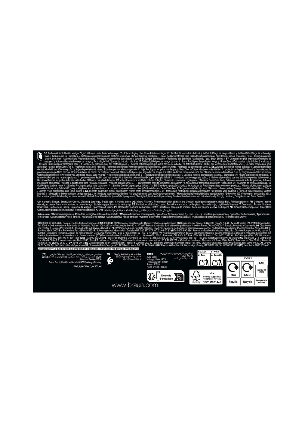 BraunBRAUN ELEKTRISCHER RASIERER - SERIES 9 PRO+ 9660CC WET&DRY - BLACK - Rasierapparat