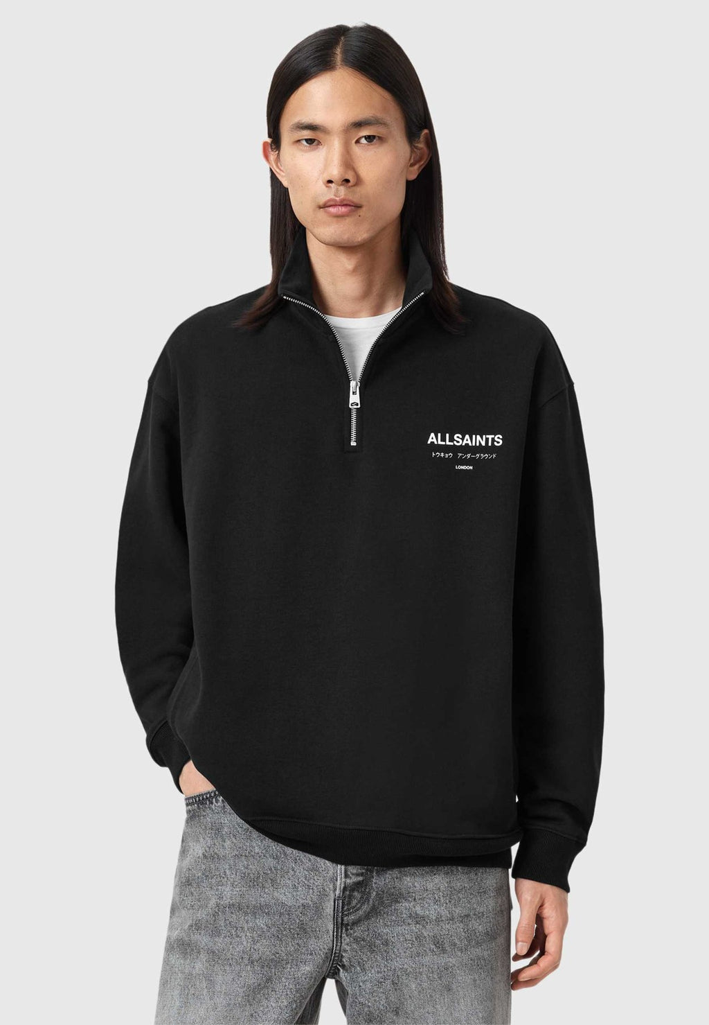 AllSaintsUNDERGROUND HALF ZIP - Sweatshirt