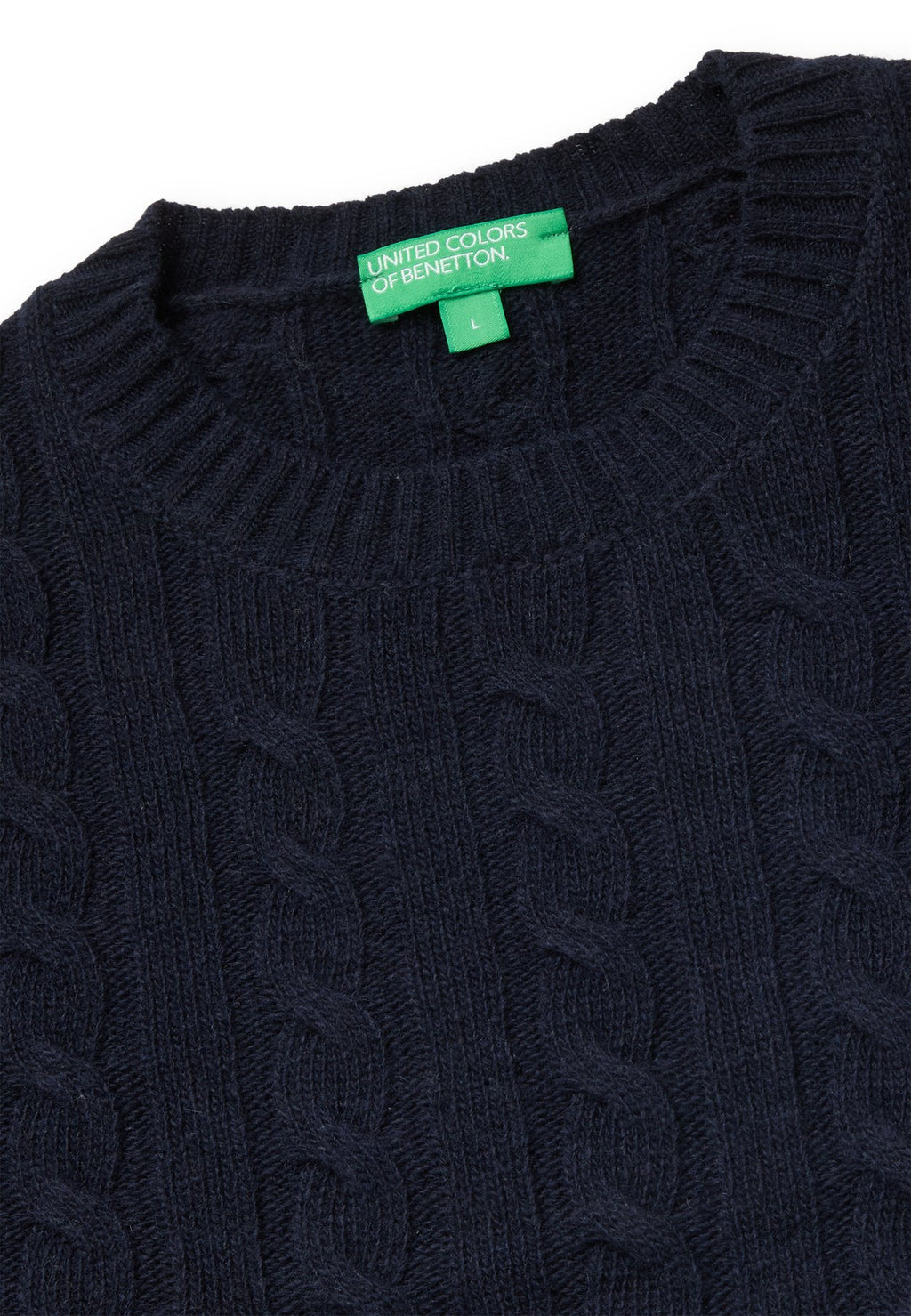 United Colors of BenettonLONG SLEEVE CREW NECK SWEATER, CLASSIC CABLE-RIB STITCHES, REGULAR FIT... - Strickpullover