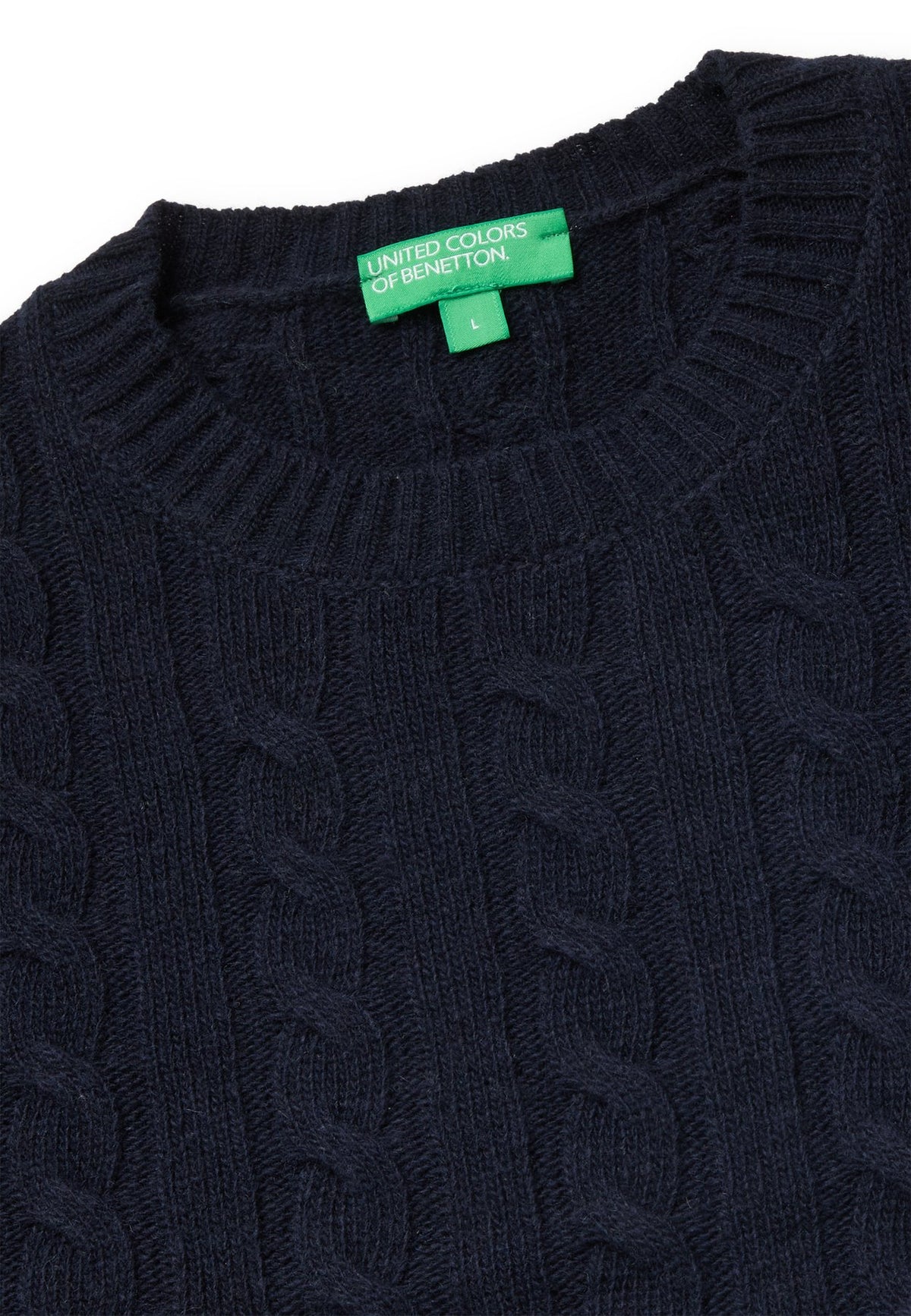 United Colors of BenettonLONG SLEEVE CREW NECK SWEATER, CLASSIC CABLE-RIB STITCHES, REGULAR FIT... - Strickpullover