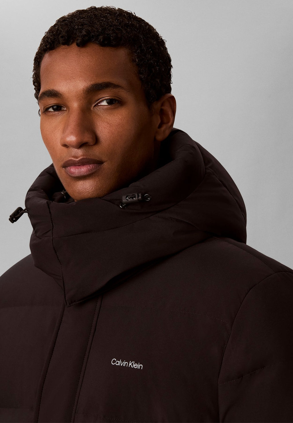 Calvin KleinLONG HOODED DOWN PUFFER COAT - Daunenmantel