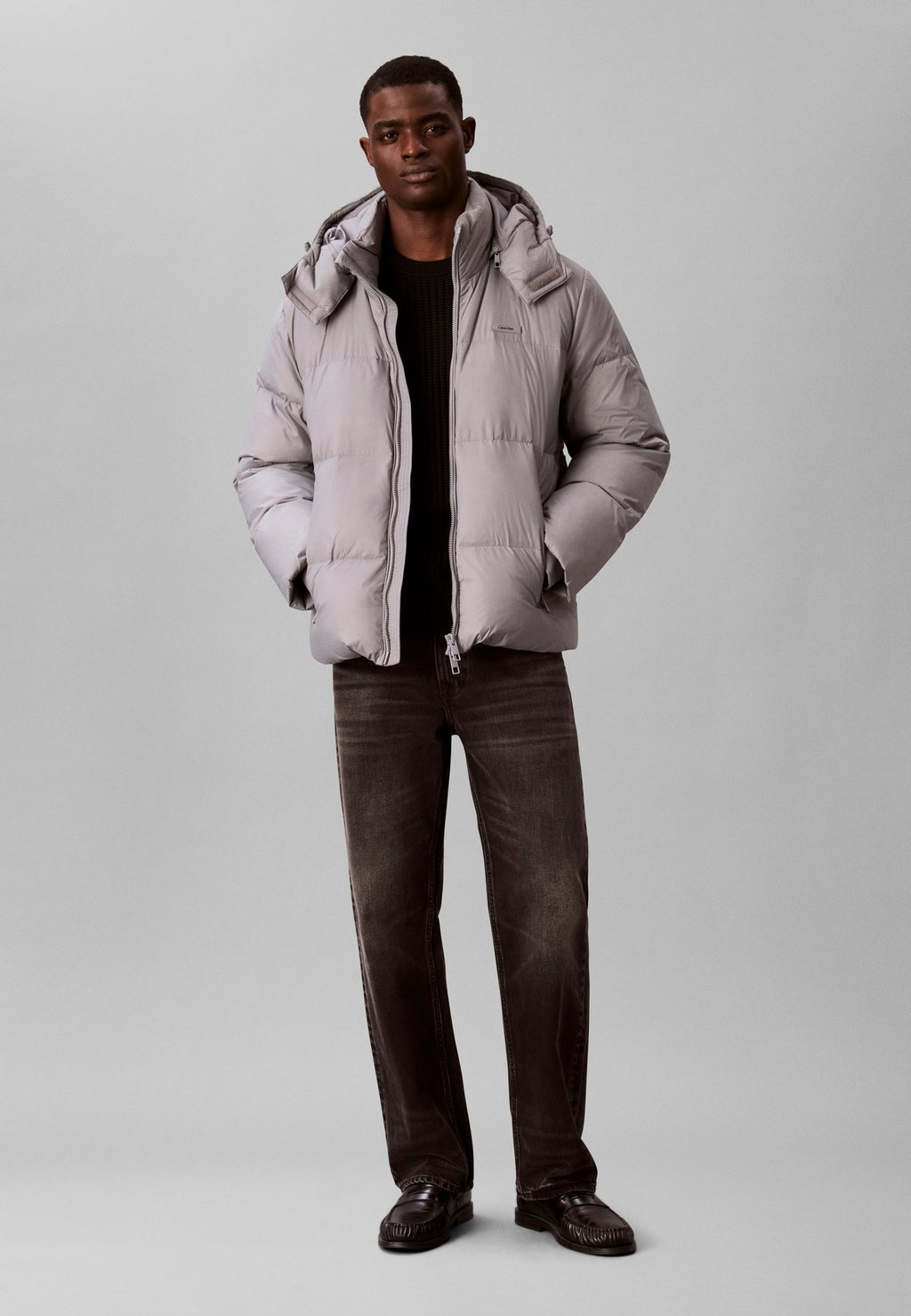Calvin KleinREMOVABLE HOOD LOGO PUFFER JACKET - Daunenjacke