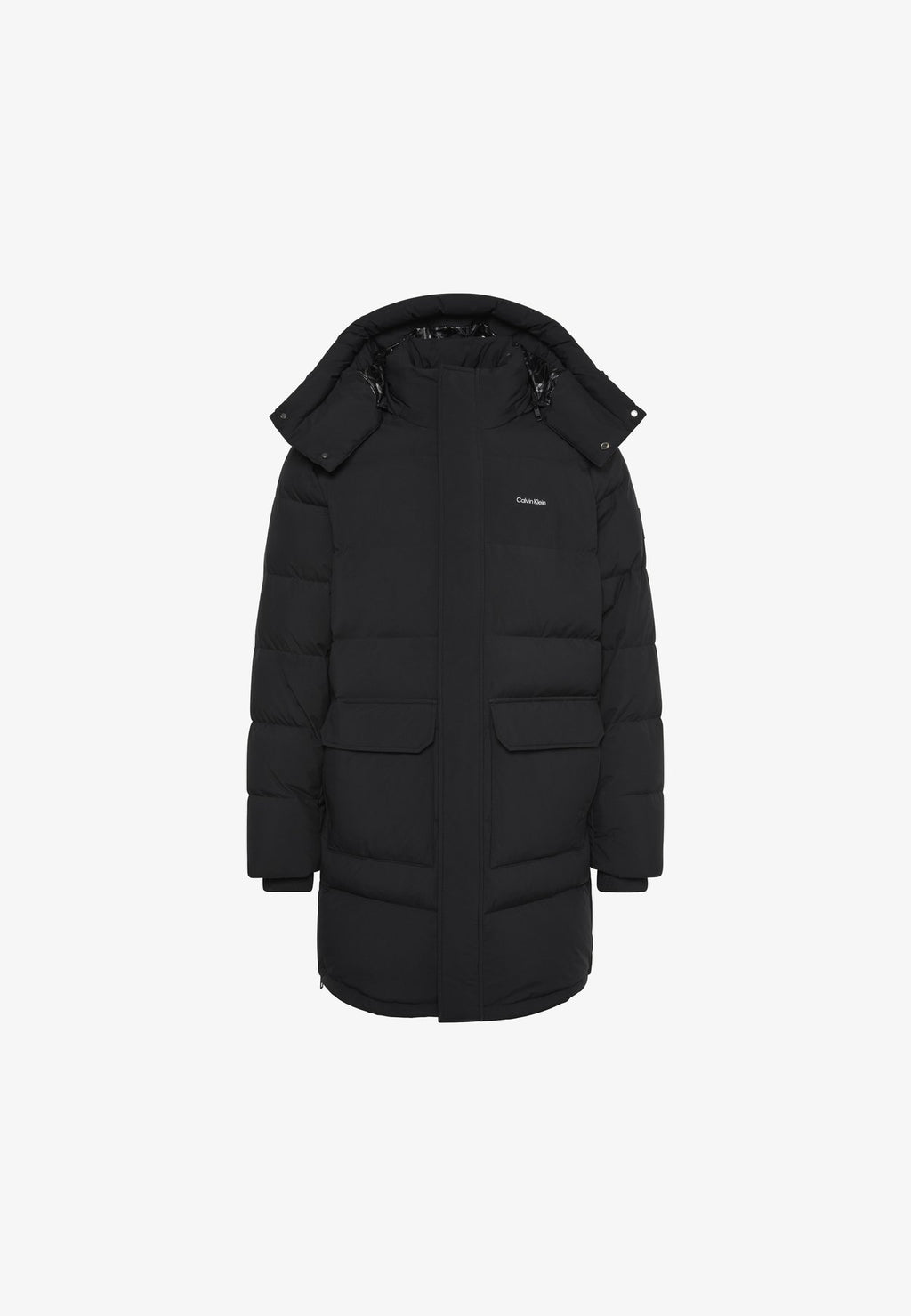Calvin KleinLONG HOODED DOWN PUFFER COAT - Daunenmantel