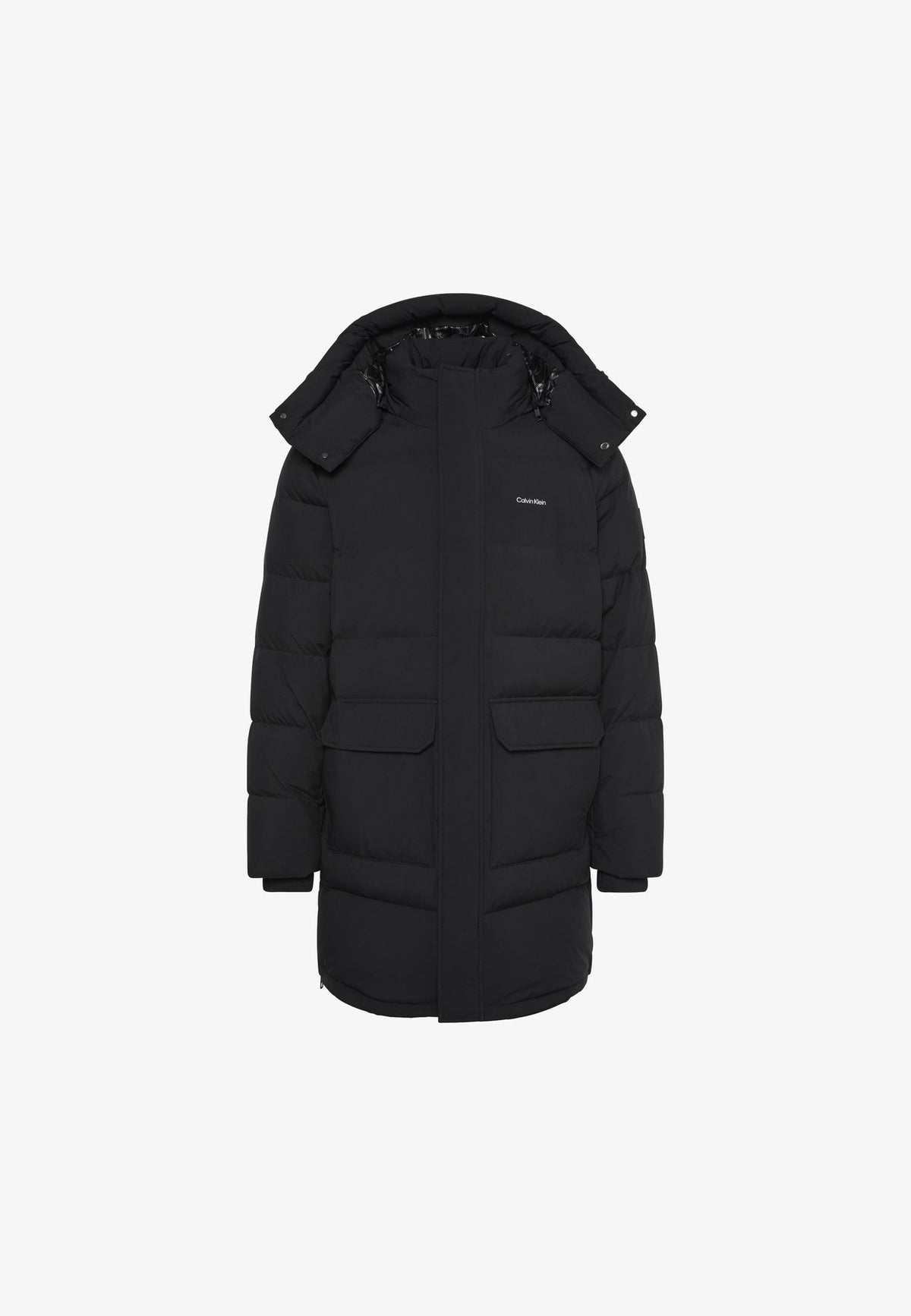 Calvin KleinLONG HOODED DOWN PUFFER COAT - Daunenmantel