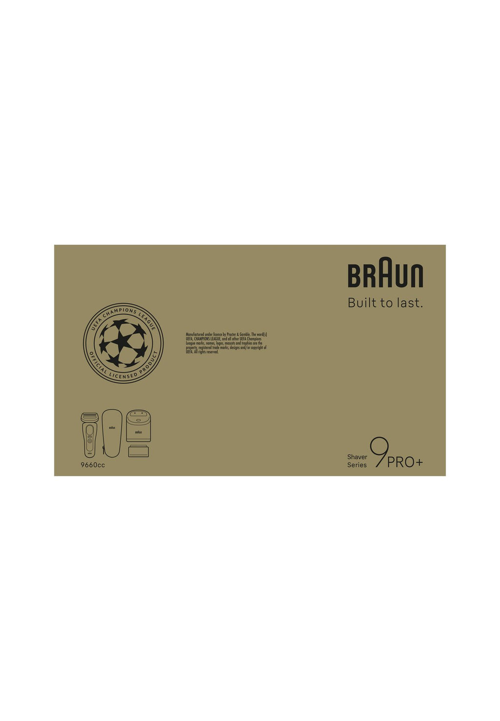 BraunBRAUN ELEKTRISCHER RASIERER - SERIES 9 PRO+ 9660CC WET&DRY - BLACK - Rasierapparat