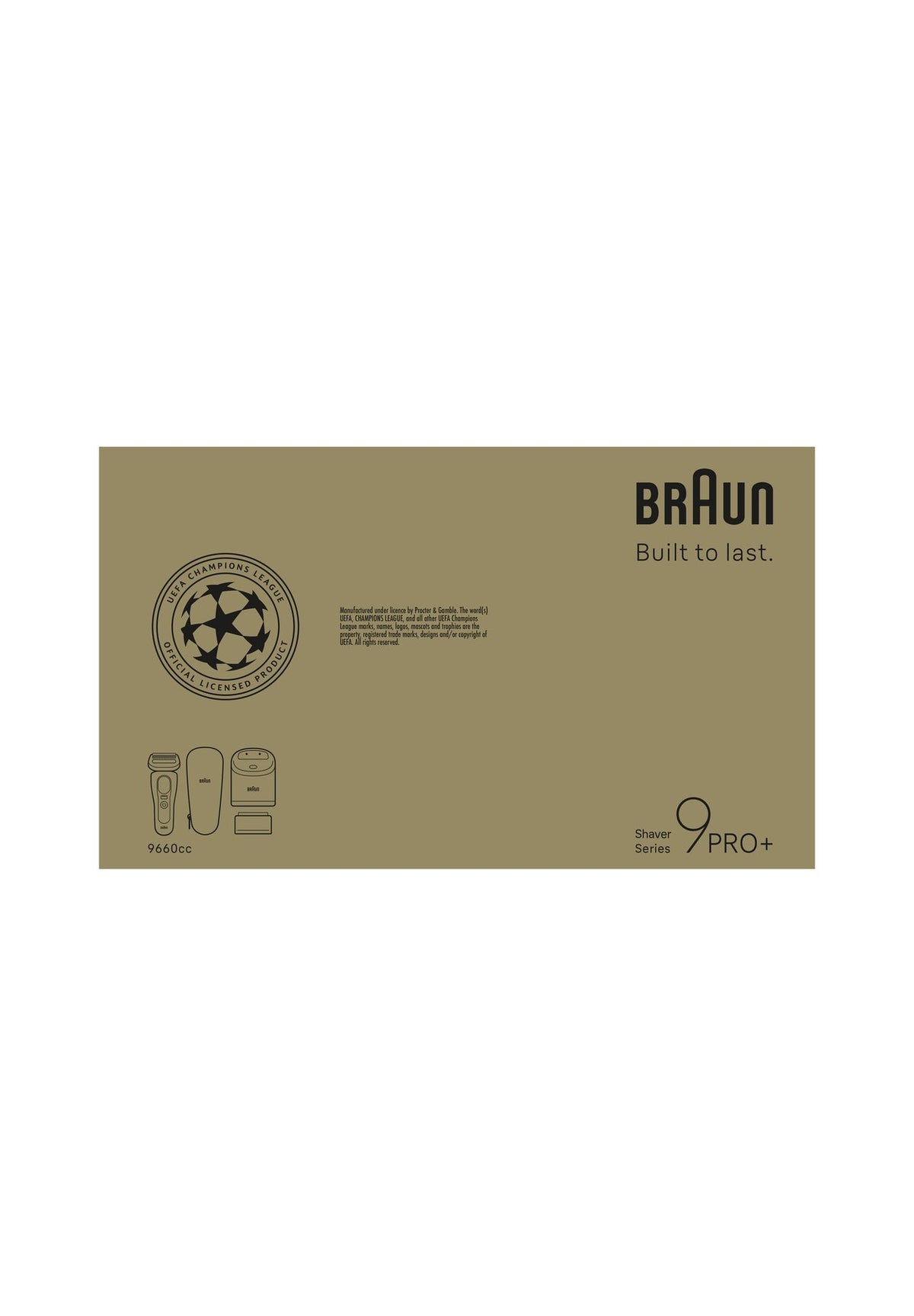BraunBRAUN ELEKTRISCHER RASIERER - SERIES 9 PRO+ 9660CC WET&DRY - BLACK - Rasierapparat