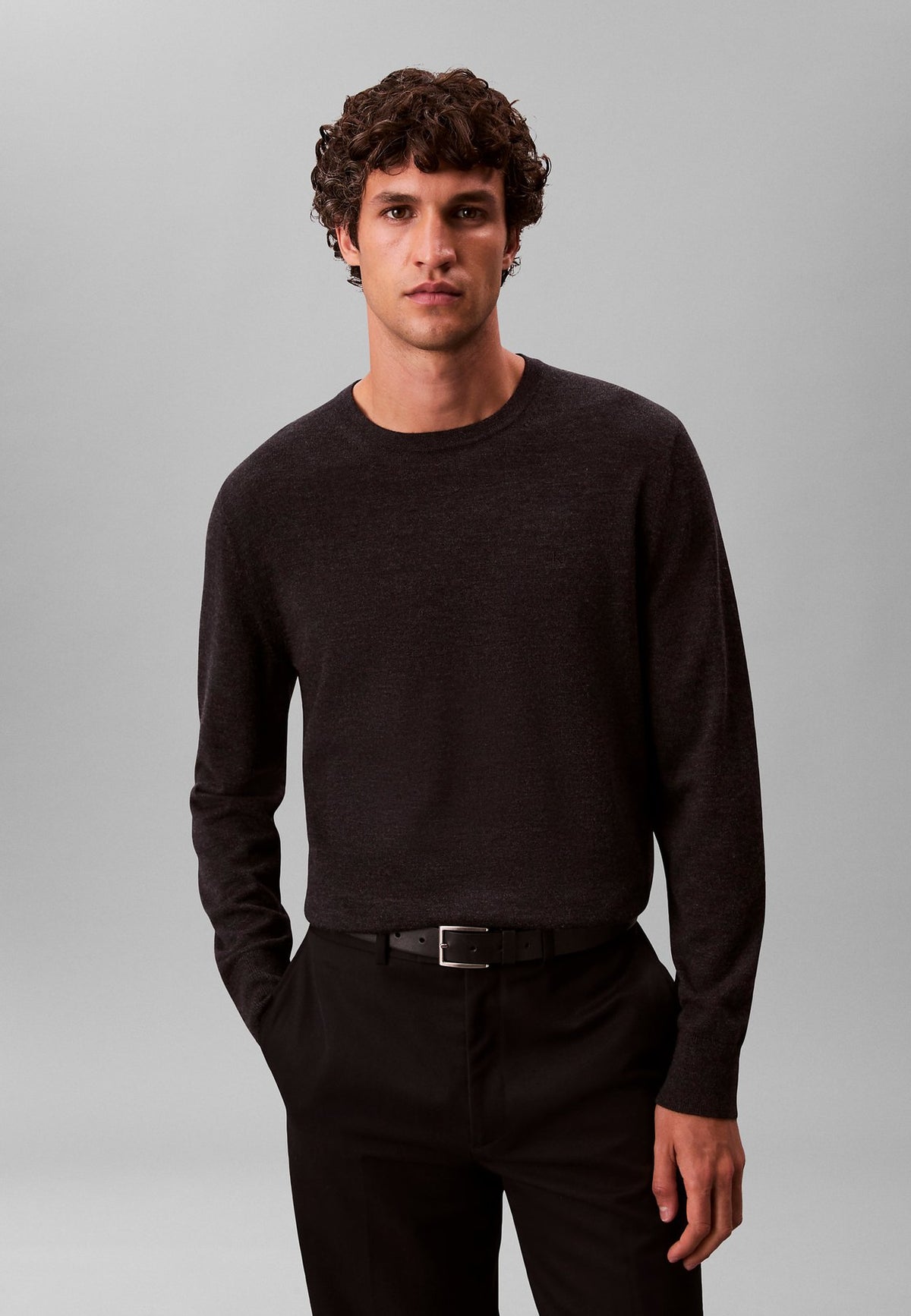 Calvin KleinMERINO WOOL CLASSIC JUMPER - Strickpullover