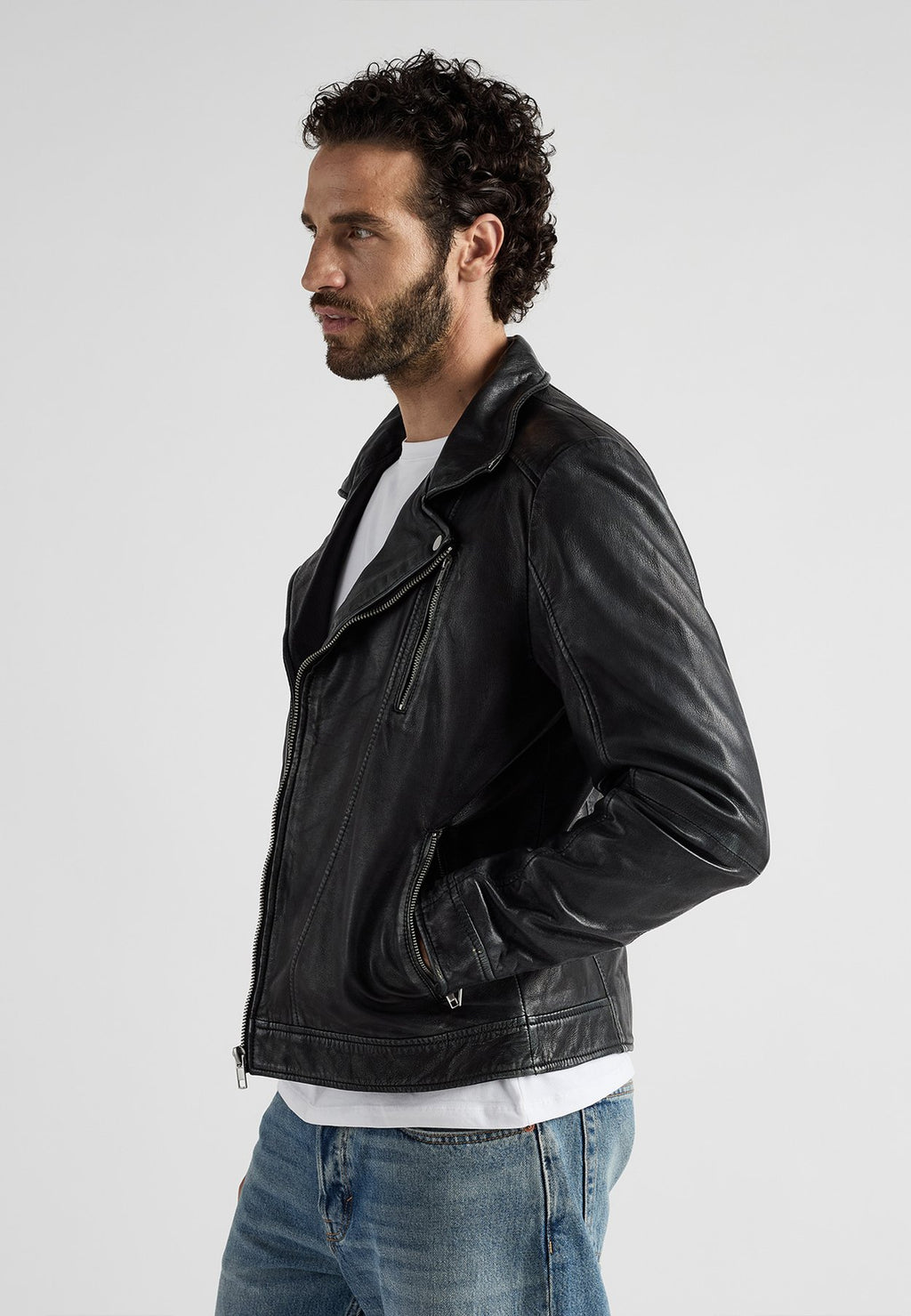 JCCIM BIKERSTIL - Lederjacke