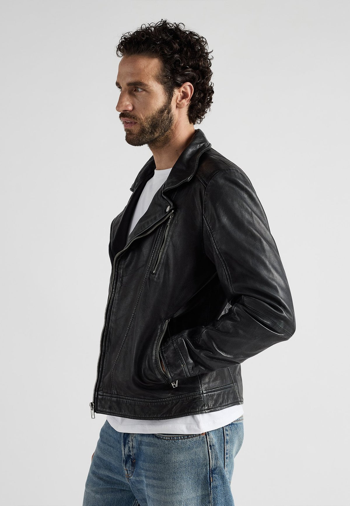 JCCIM BIKERSTIL - Lederjacke