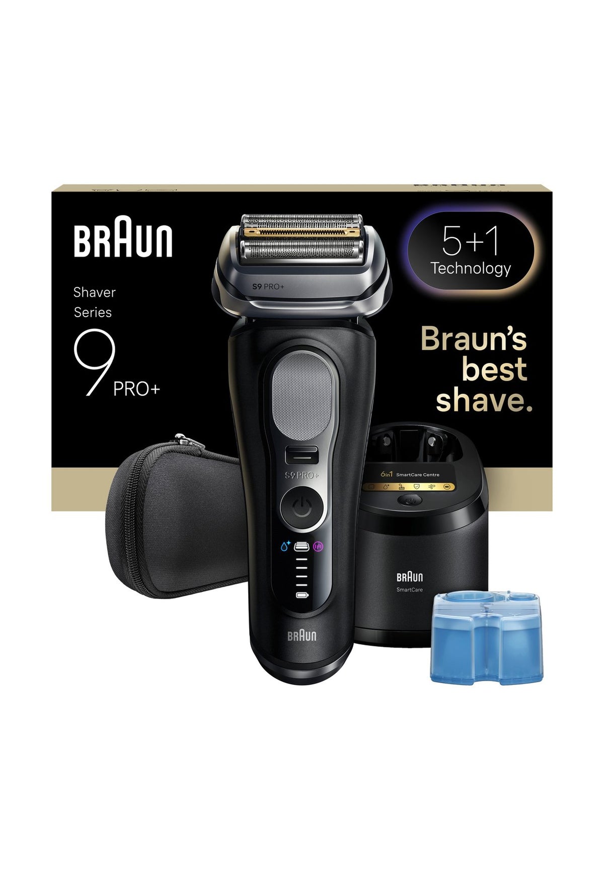 BraunBRAUN ELEKTRISCHER RASIERER - SERIES 9 PRO+ 9660CC WET&DRY - BLACK - Rasierapparat
