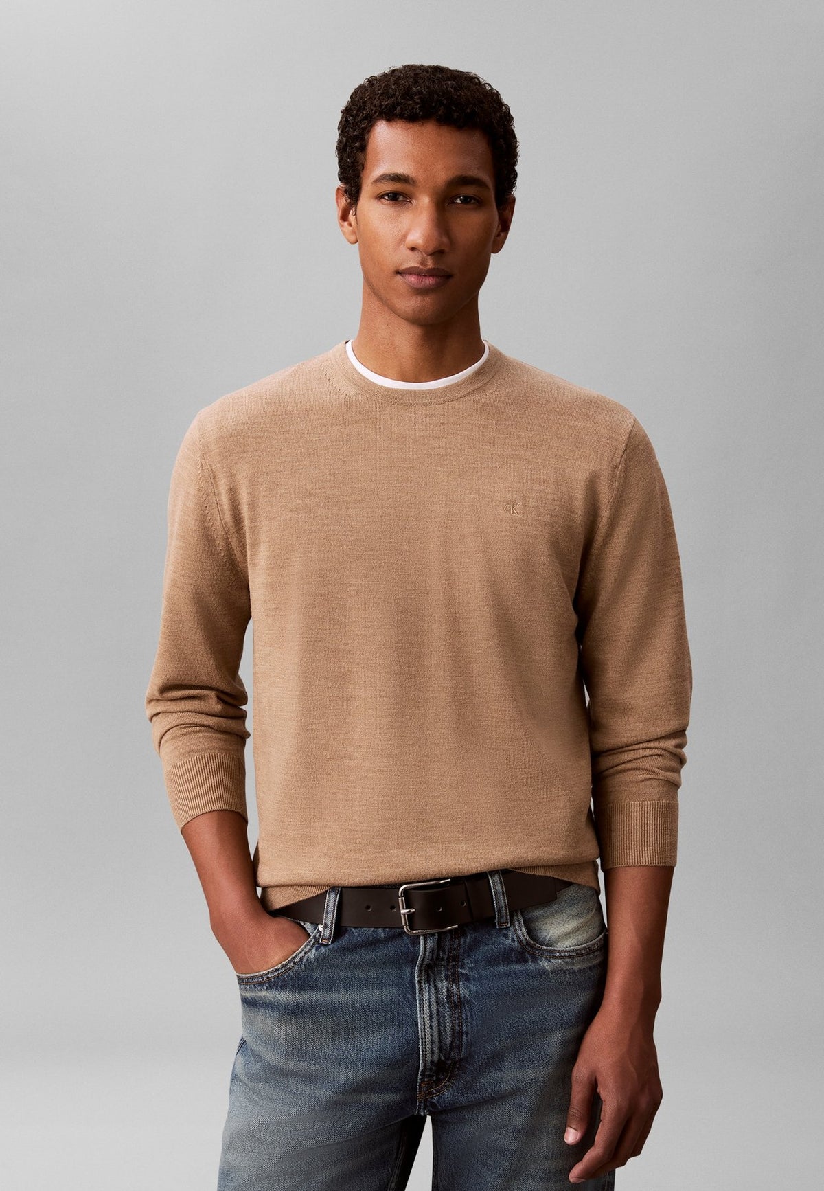 Calvin KleinMERINO WOOL CLASSIC JUMPER - Strickpullover