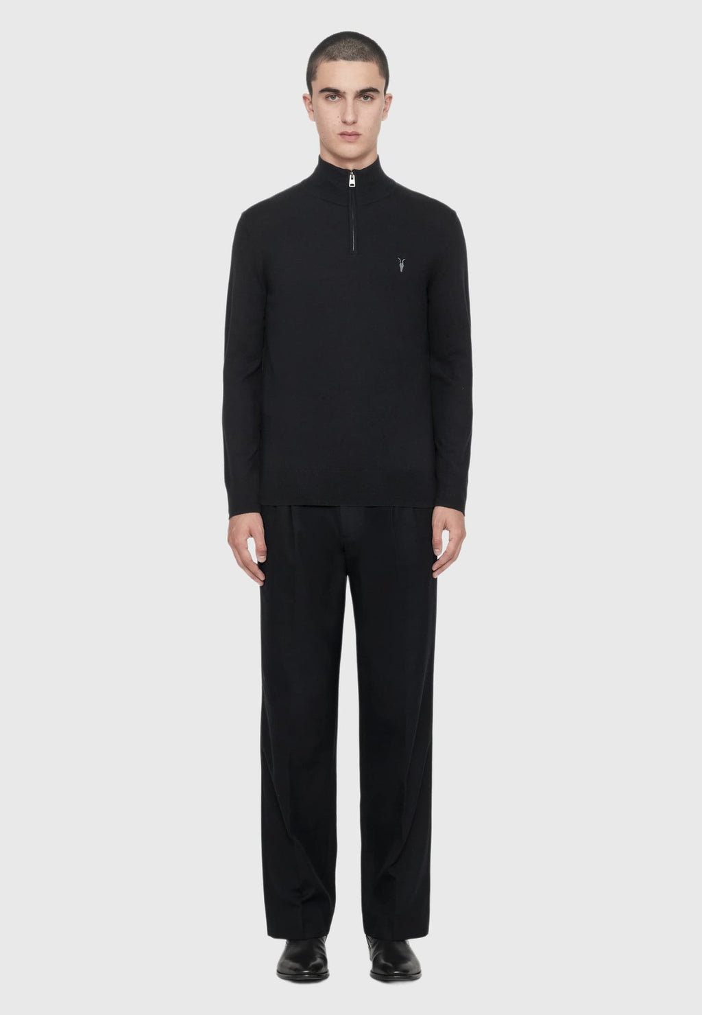 AllSaintsKILBURN ZIP FUNNEL - Strickpullover