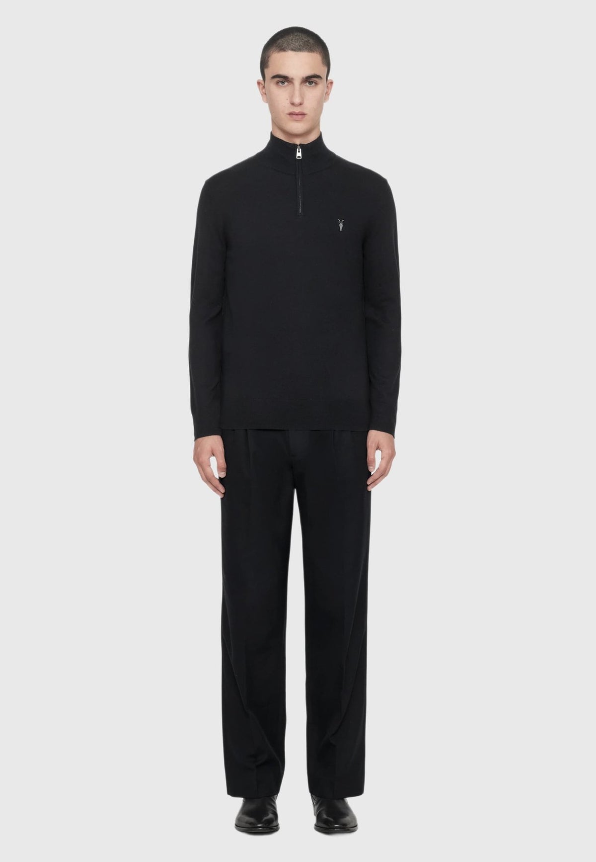 AllSaintsKILBURN ZIP FUNNEL - Strickpullover