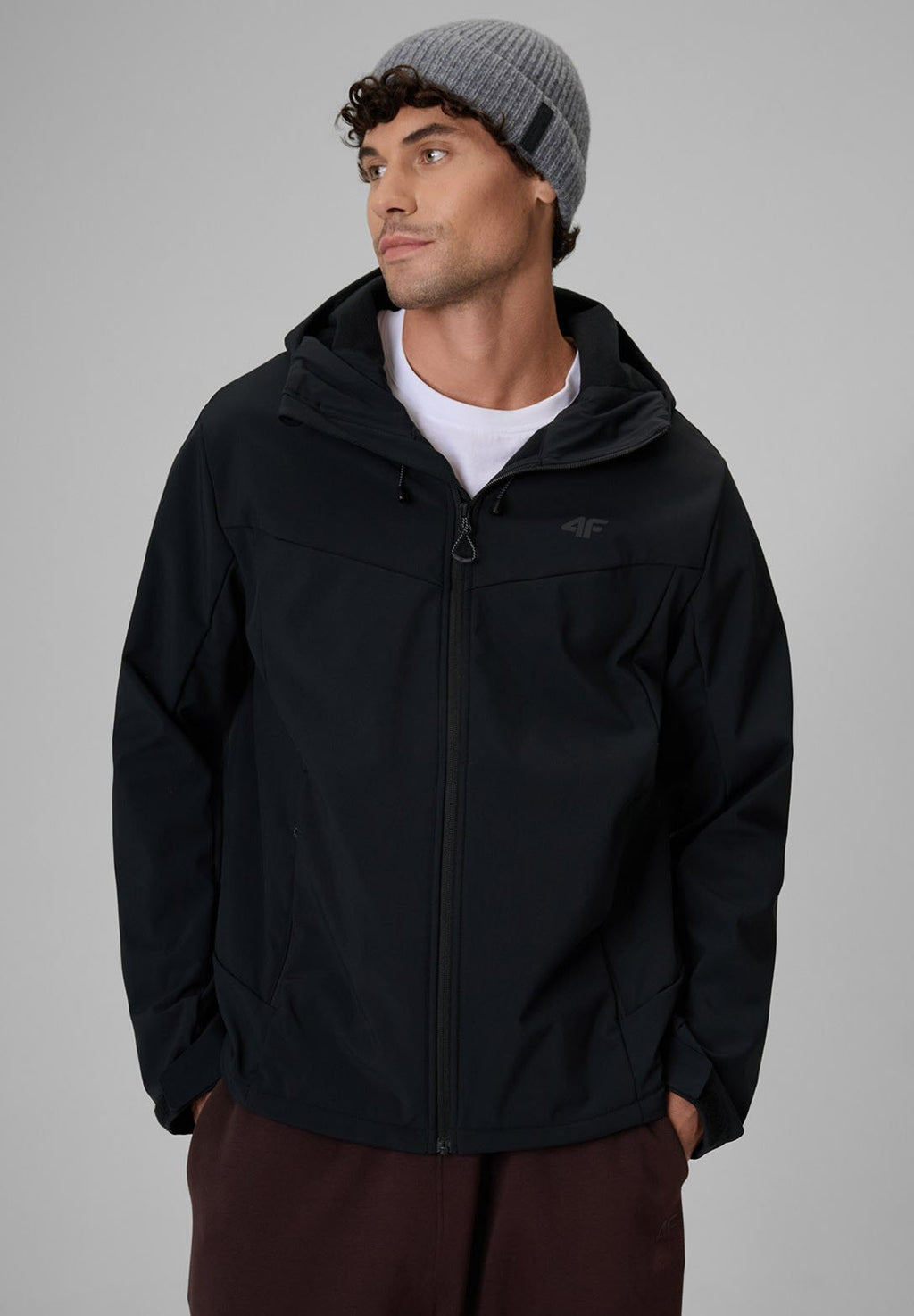 4F4F KURTKA SOFTSHELL WIATROODPORNA MEMBRANA 8000 MĘSKA - Softshelljacke