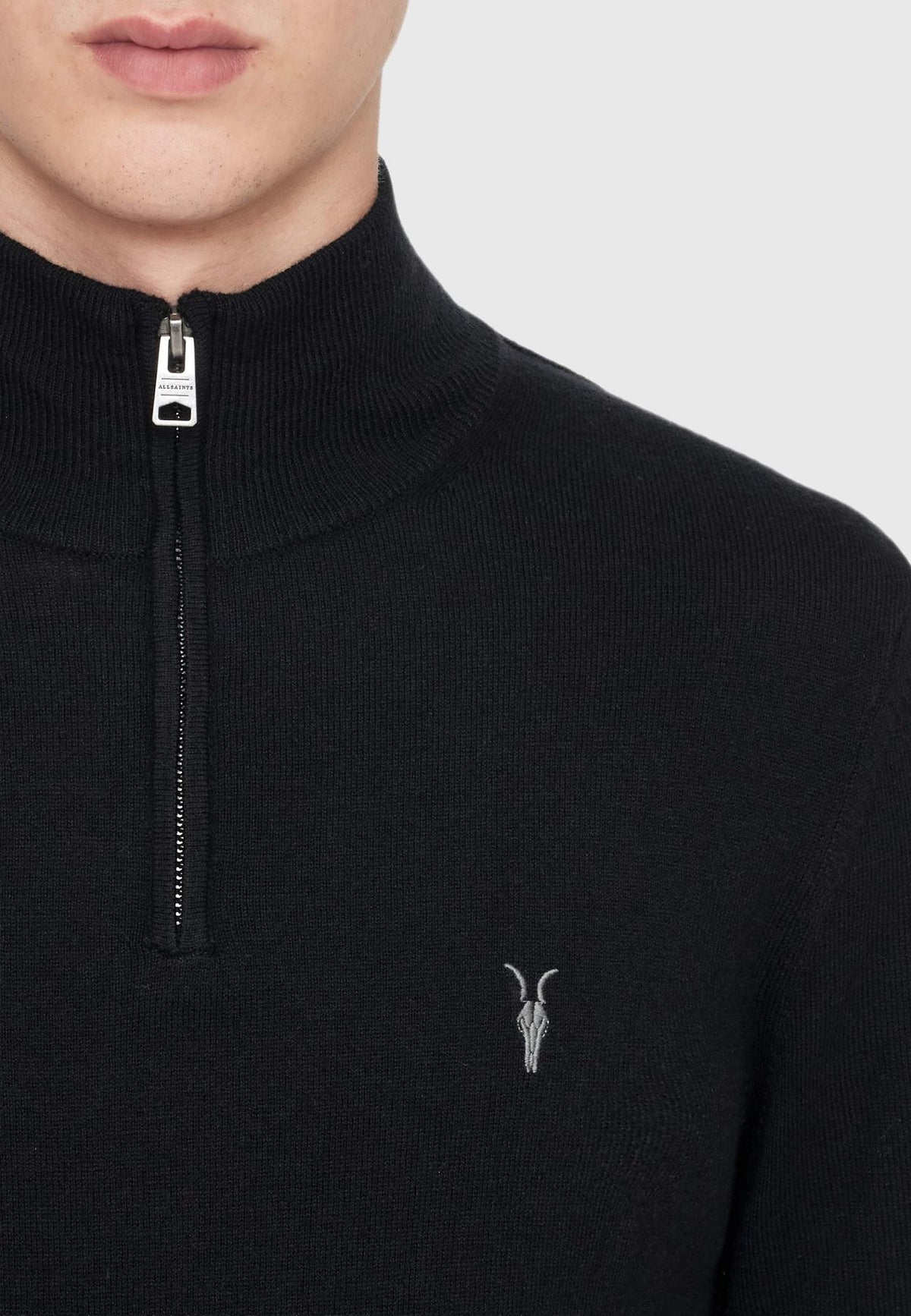 AllSaintsKILBURN ZIP FUNNEL - Strickpullover