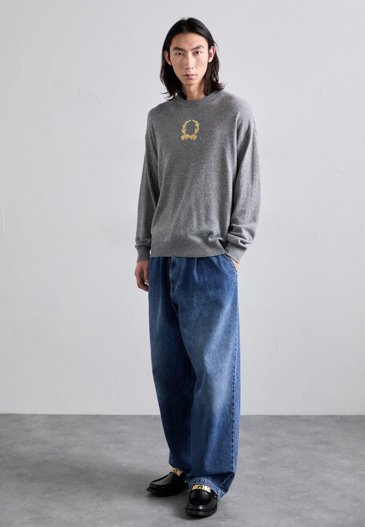 MOSCHINOLAUREL CROWN EMBLEM - Strickpullover