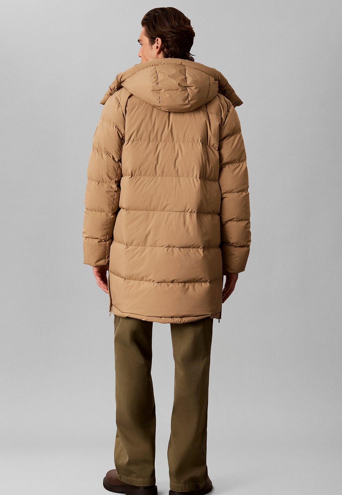 Calvin KleinLONG HOODED DOWN PUFFER COAT - Daunenmantel