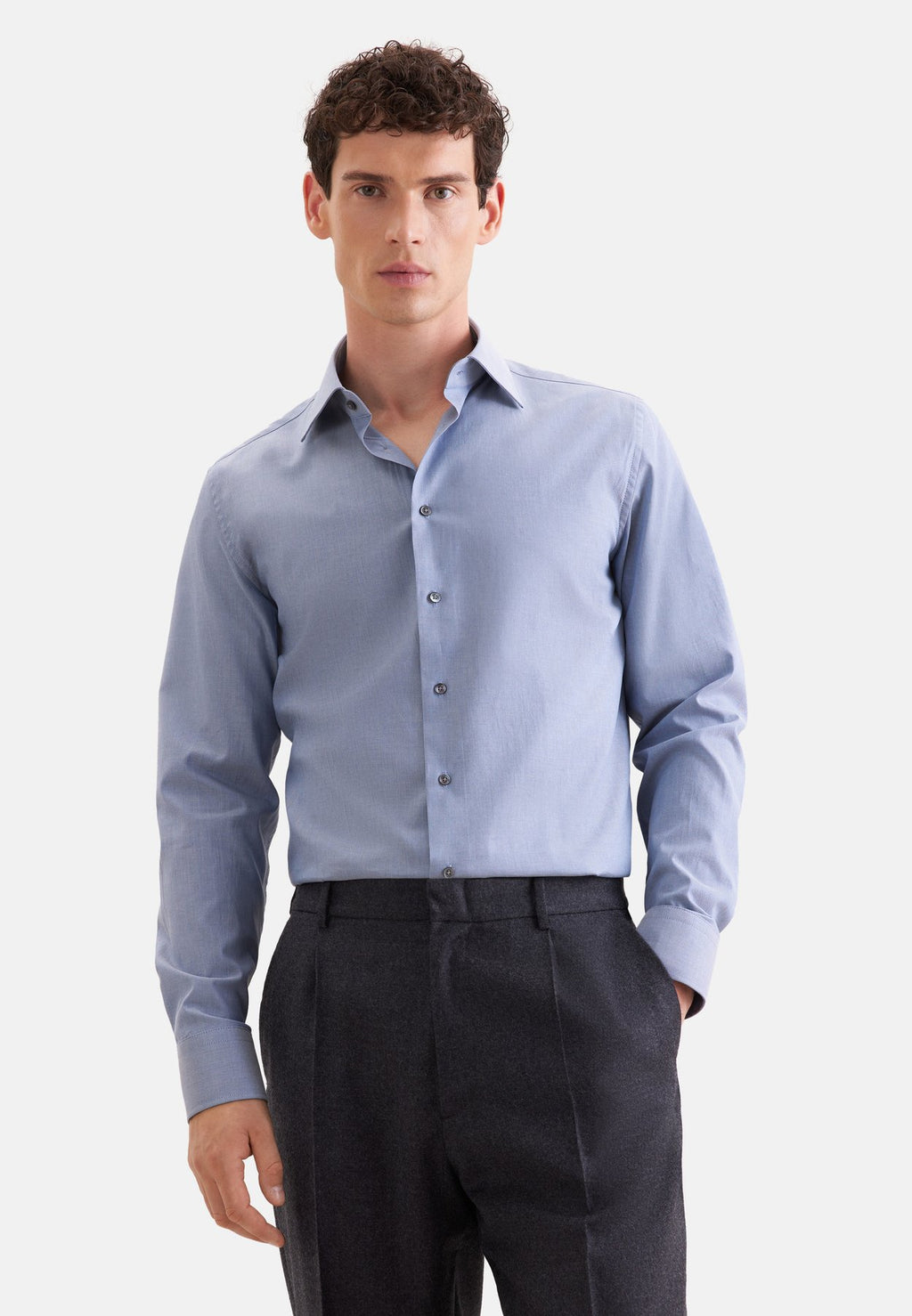 SeidenstickerSLIM - CHAMBRAY - Businesshemd