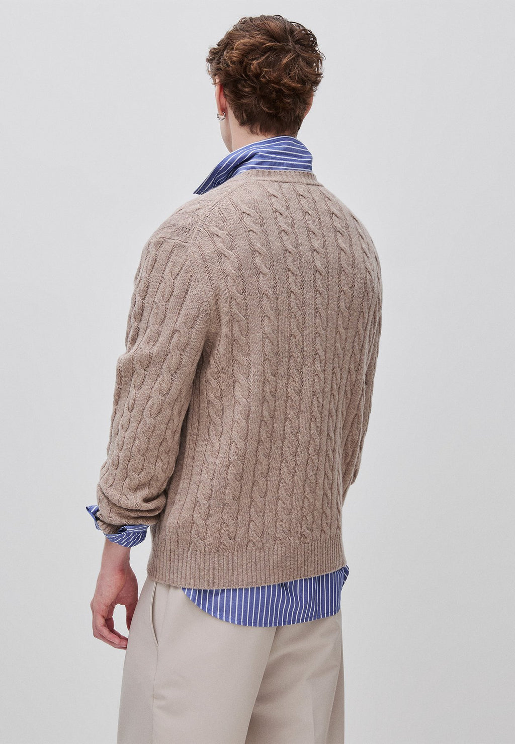 United Colors of BenettonLONG SLEEVE CREW NECK SWEATER, CLASSIC CABLE-RIB STITCHES, REGULAR FIT... - Strickpullover