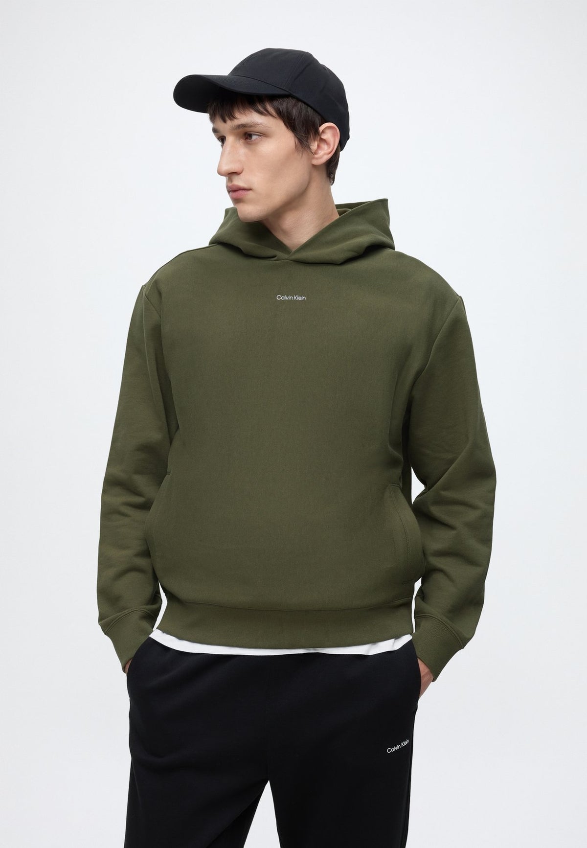 Calvin KleinMICRO LOGO PREMIUM SUEDED TERRY HOODY - Kapuzenpullover