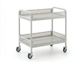 Servierwagen Metall 75x38x83 cm - Weiß - Gitterablagen für Küche