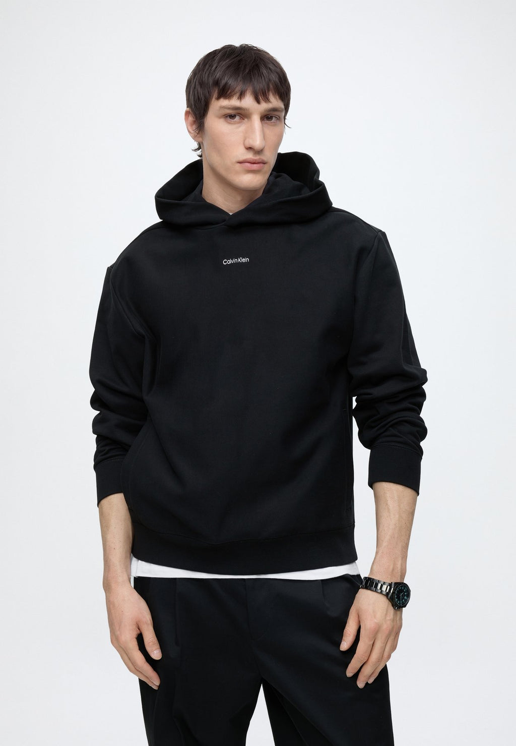 Calvin KleinMICRO LOGO PREMIUM SUEDED TERRY HOODY - Kapuzenpullover