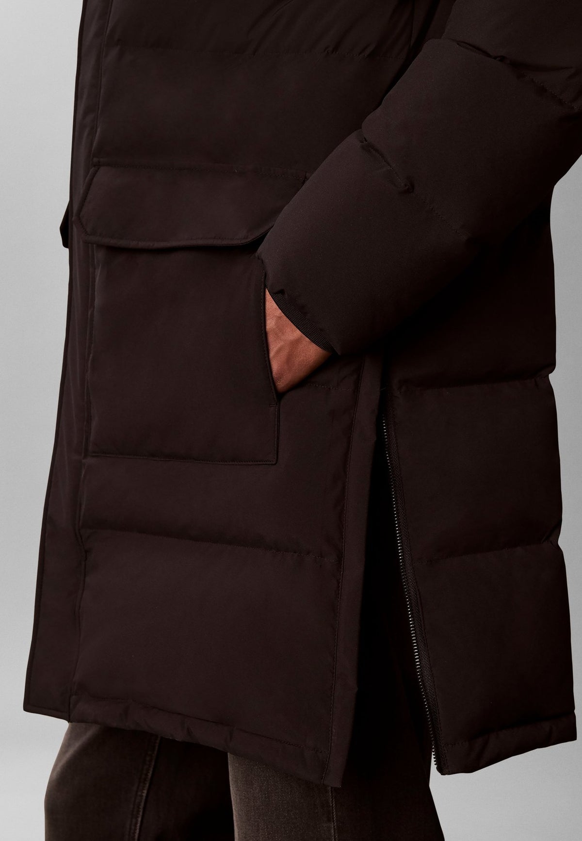 Calvin KleinLONG HOODED DOWN PUFFER COAT - Daunenmantel