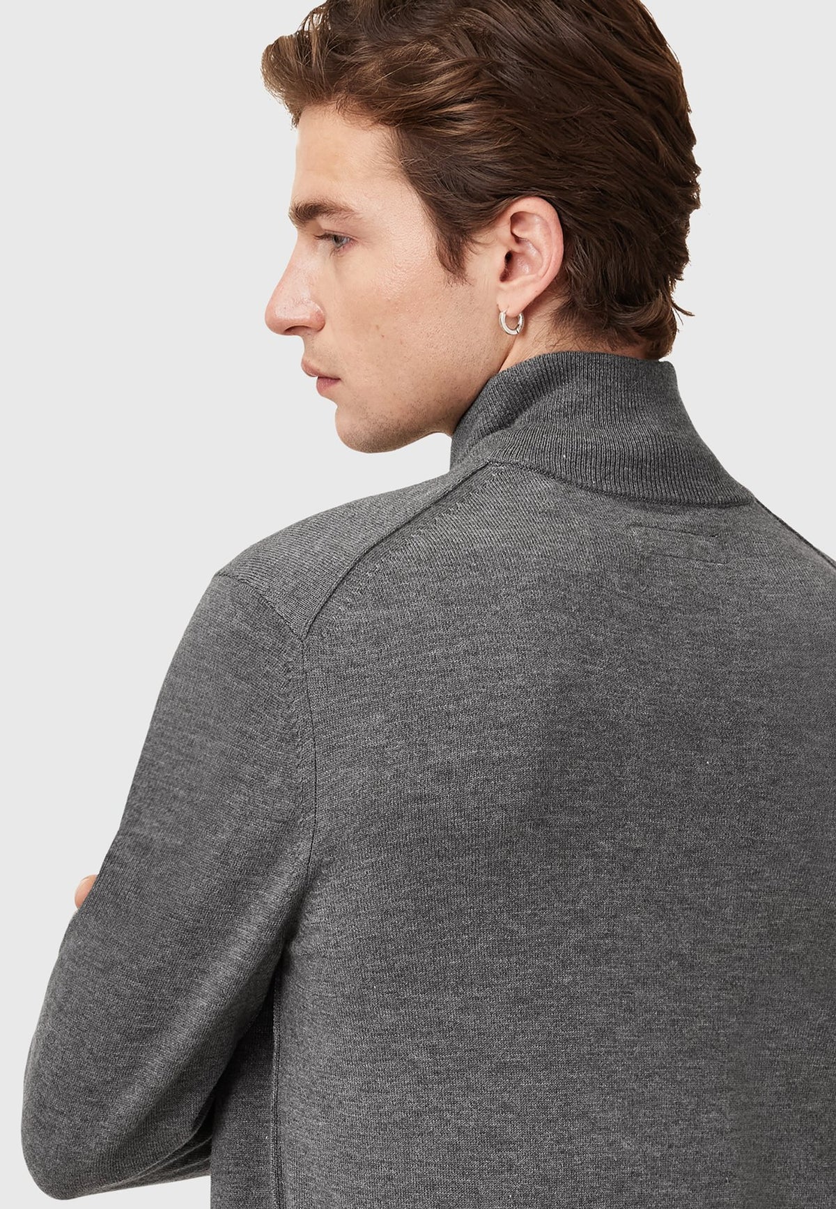 AllSaintsKILBURN ZIP FUNNEL - Strickpullover