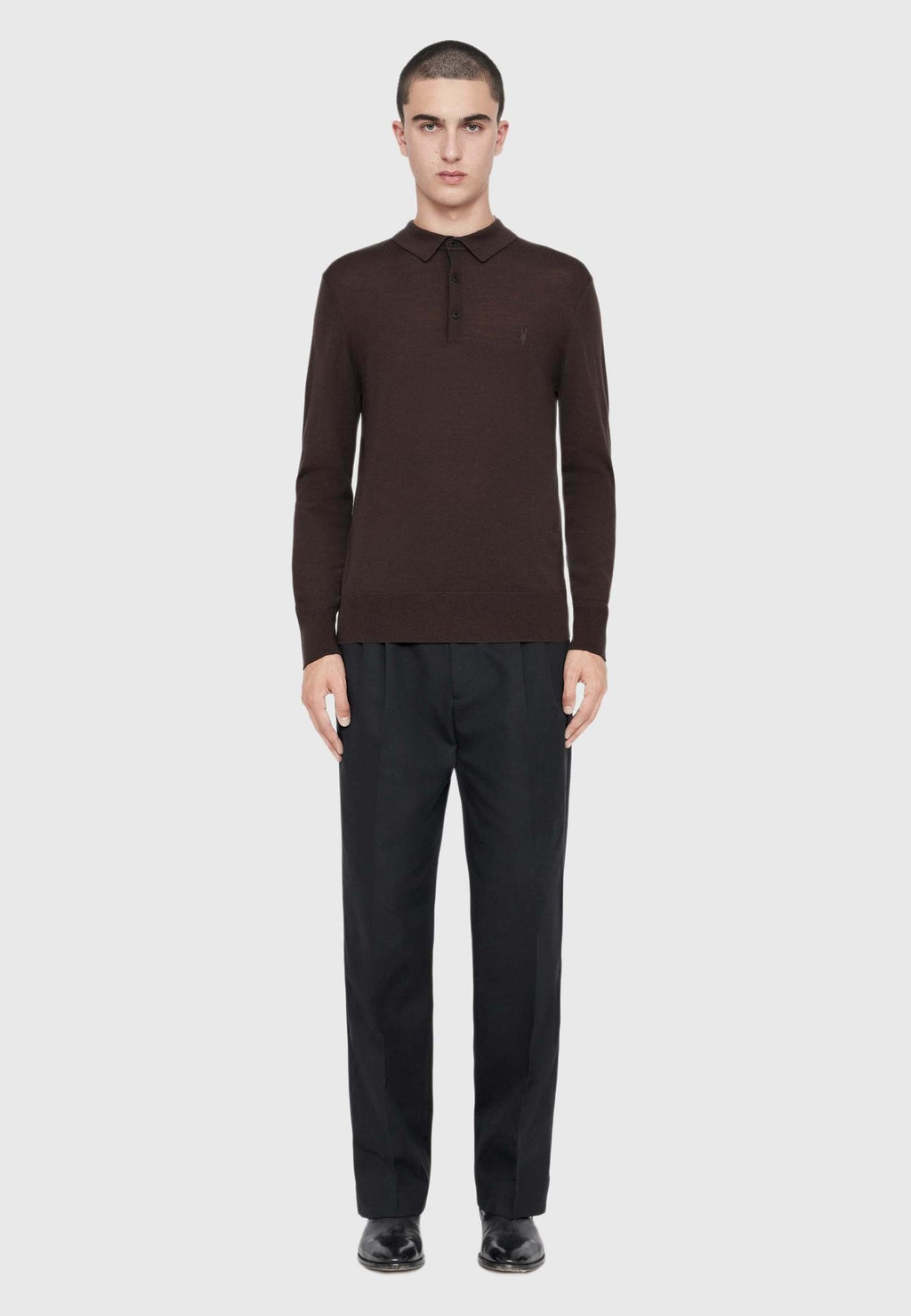 AllSaintsMODE MERINO LS POLO - Strickpullover