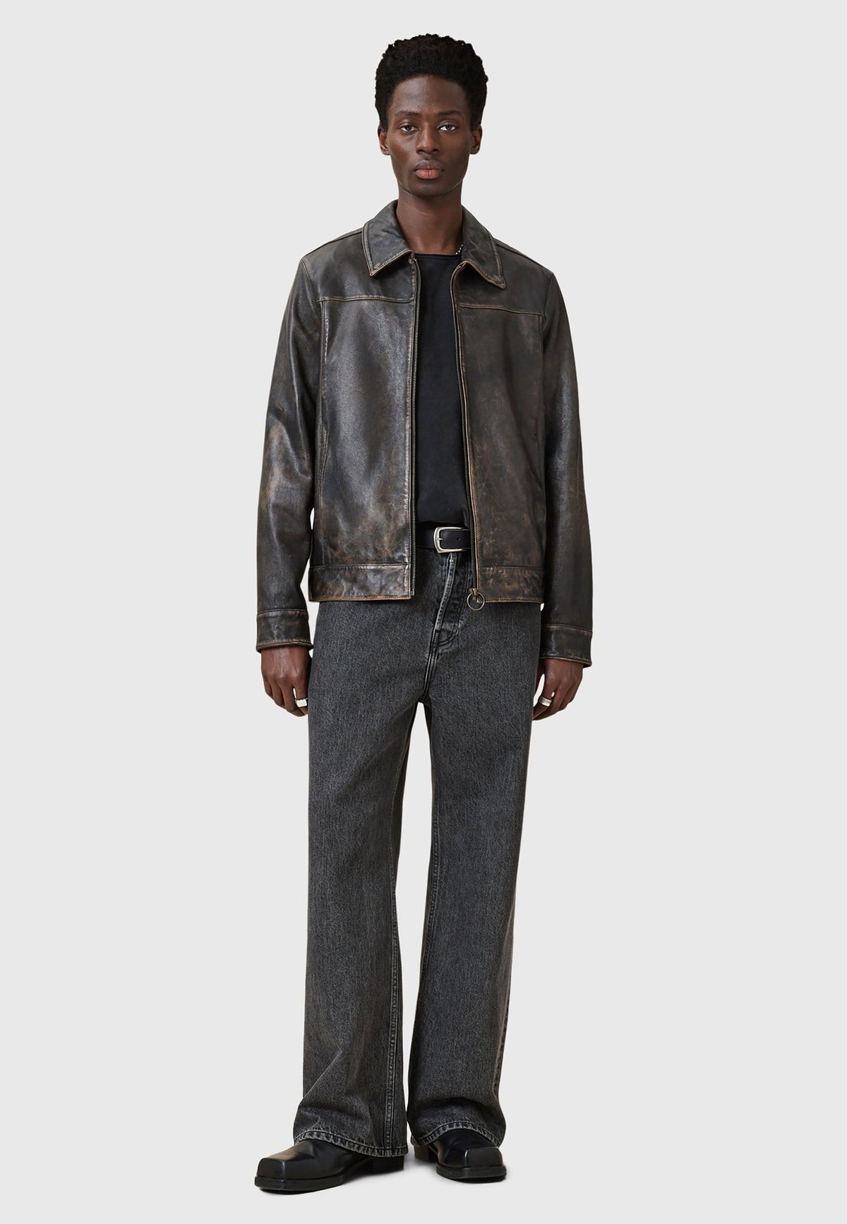 AllSaintsALKAN JACKET - Lederjacke