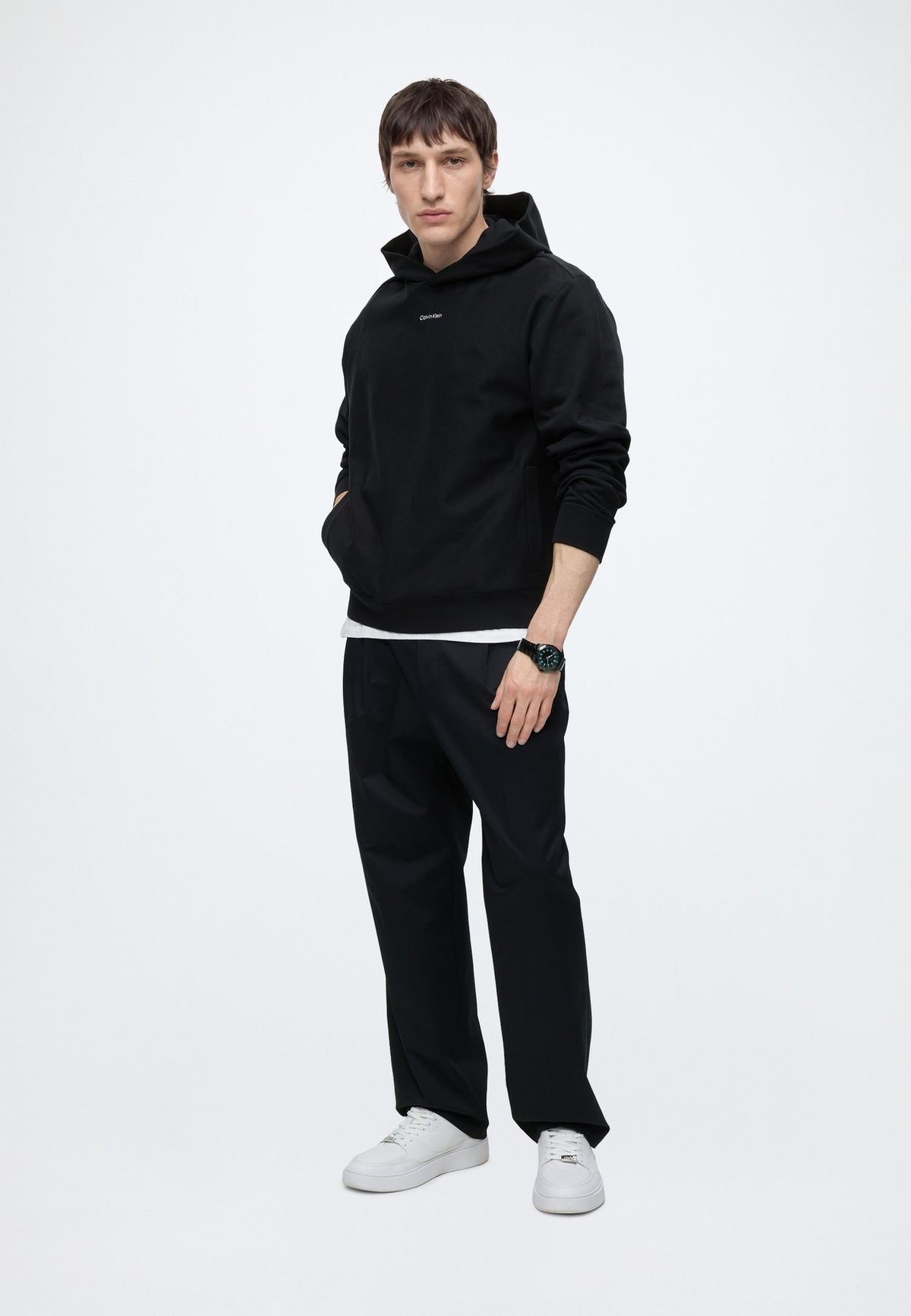 Calvin KleinMICRO LOGO PREMIUM SUEDED TERRY HOODY - Kapuzenpullover