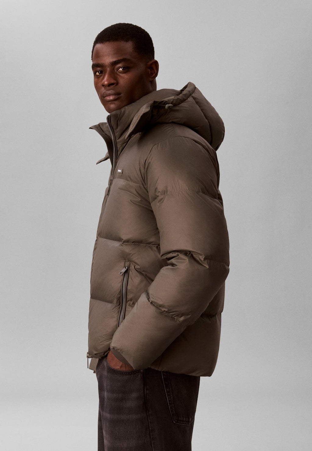 Calvin KleinREMOVABLE HOOD LOGO PUFFER JACKET - Daunenjacke