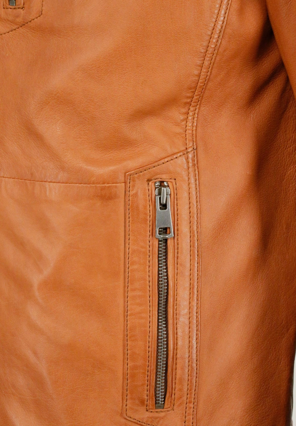 JCCMIT DOPPELTEM KRAGEN - Lederjacke