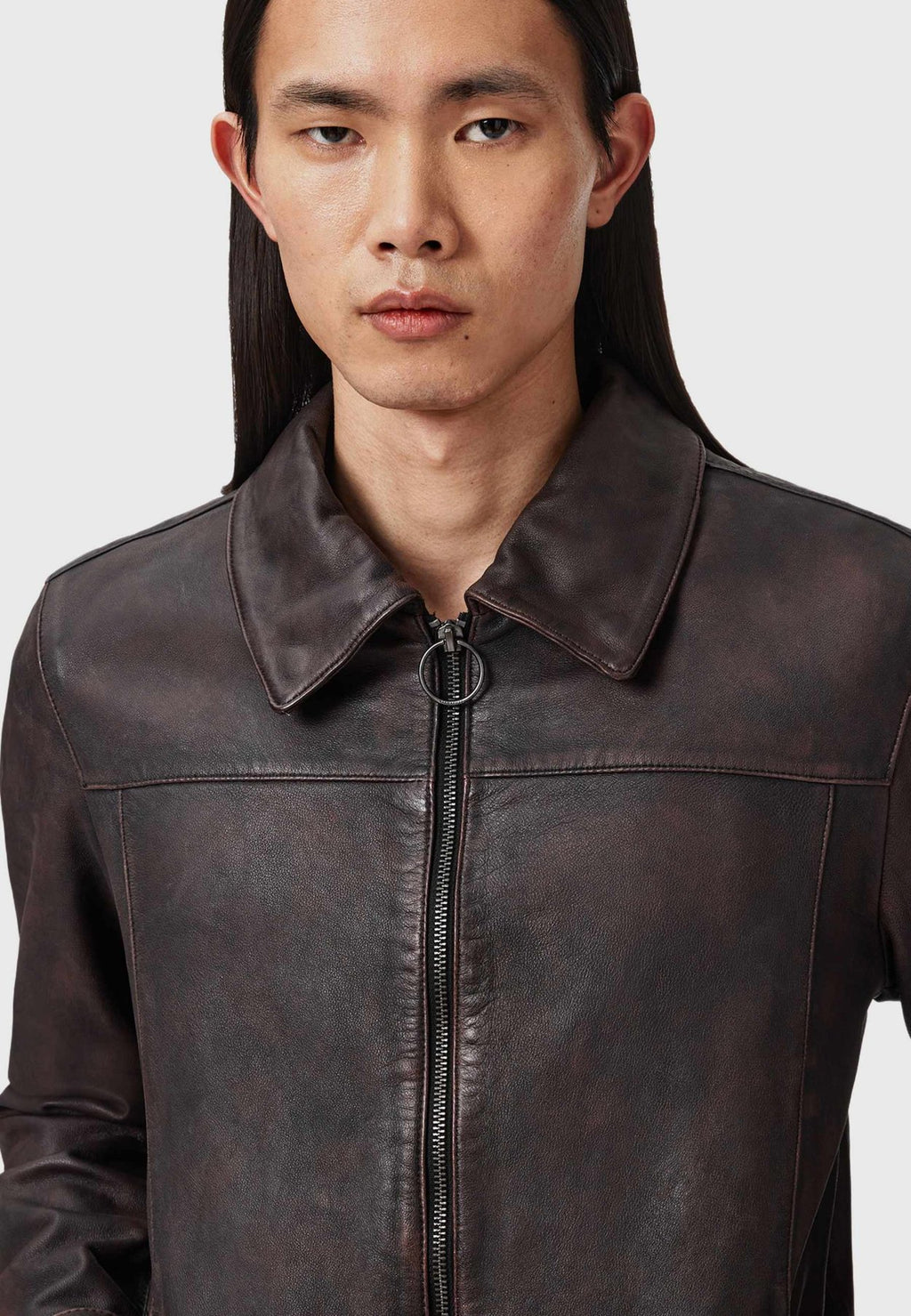 AllSaintsALKAN JACKET - Lederjacke
