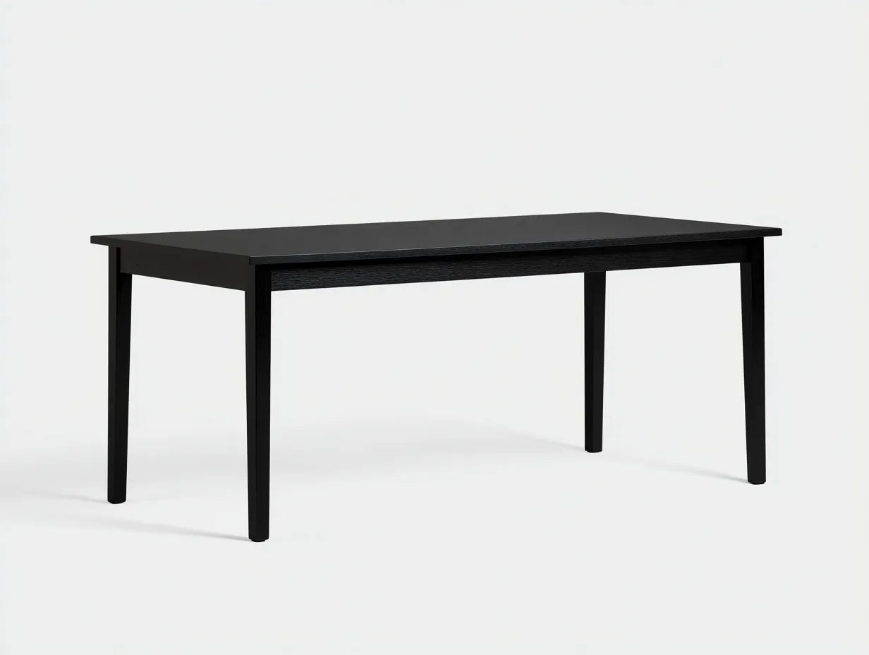Esstisch Holzwerkstoff 165x80x75 cm - Schwarz - schlanke Form für Esszimmer